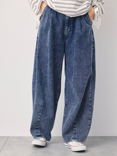 Samansa Mos2「【オーガニックコットン】デニムバレルパンツ」|その他|