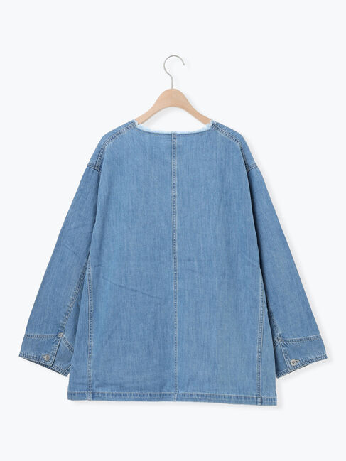 Samansa Mos2「デニムカバーオール」|ブルゾン・スタジャン|