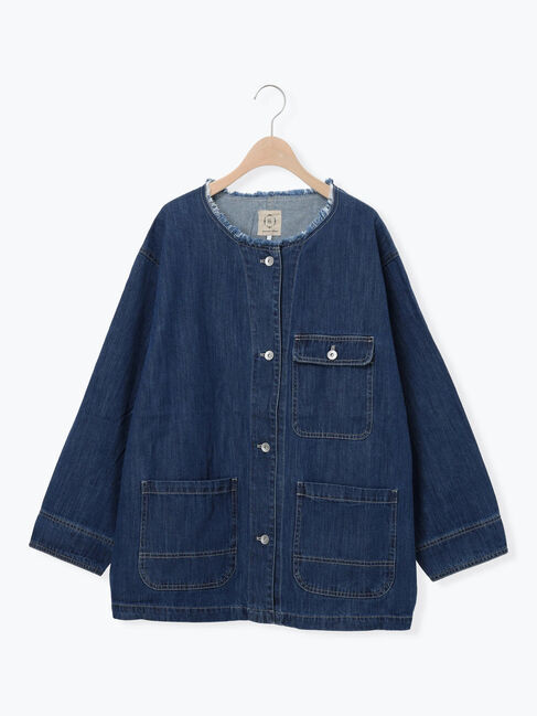 Samansa Mos2「デニムカバーオール」|ブルゾン・スタジャン|