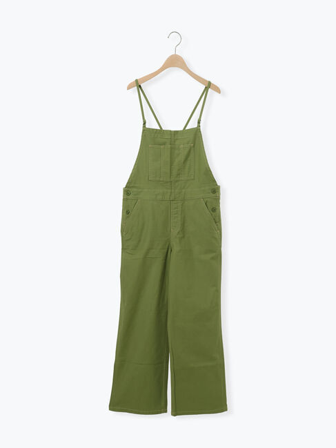 Samansa Mos2「配色ステッチサロペット」|その他|カーキ