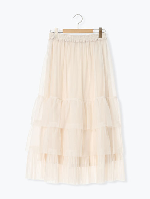 Samansa Mos2「2WAYチュールティアードスカート」|スカート|オフホワイト