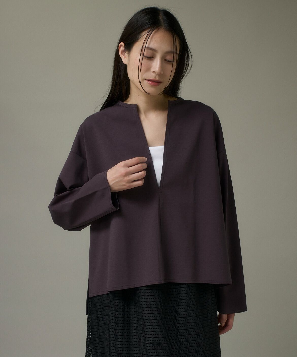 DAY by DAY it&rsquo;s international「コットンポンチキーネックオーバーカットソー」|Tシャツ・カットソー|ダークブラウ 4