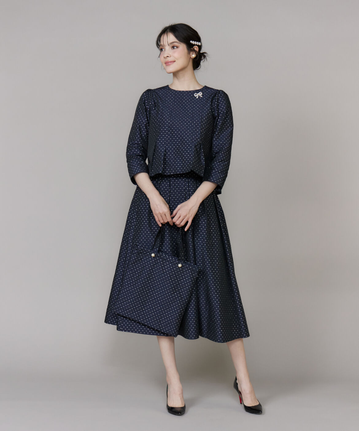 Maglie le cassetto「ラメドットジャガードトートバッグ」|その他|