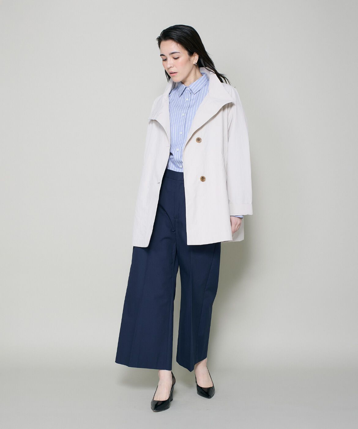 DAY by DAY it&rsquo;s international「ナイロンスタンドカラーテントコート」|ピーコート|