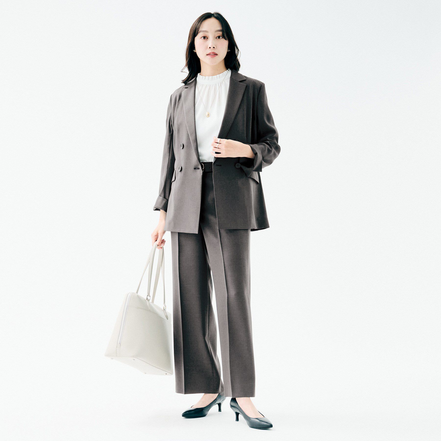 UNTITLED「【接触冷感/UVカット/洗える】エアリー ダブルブレストジャケット」|テーラードジャケット|