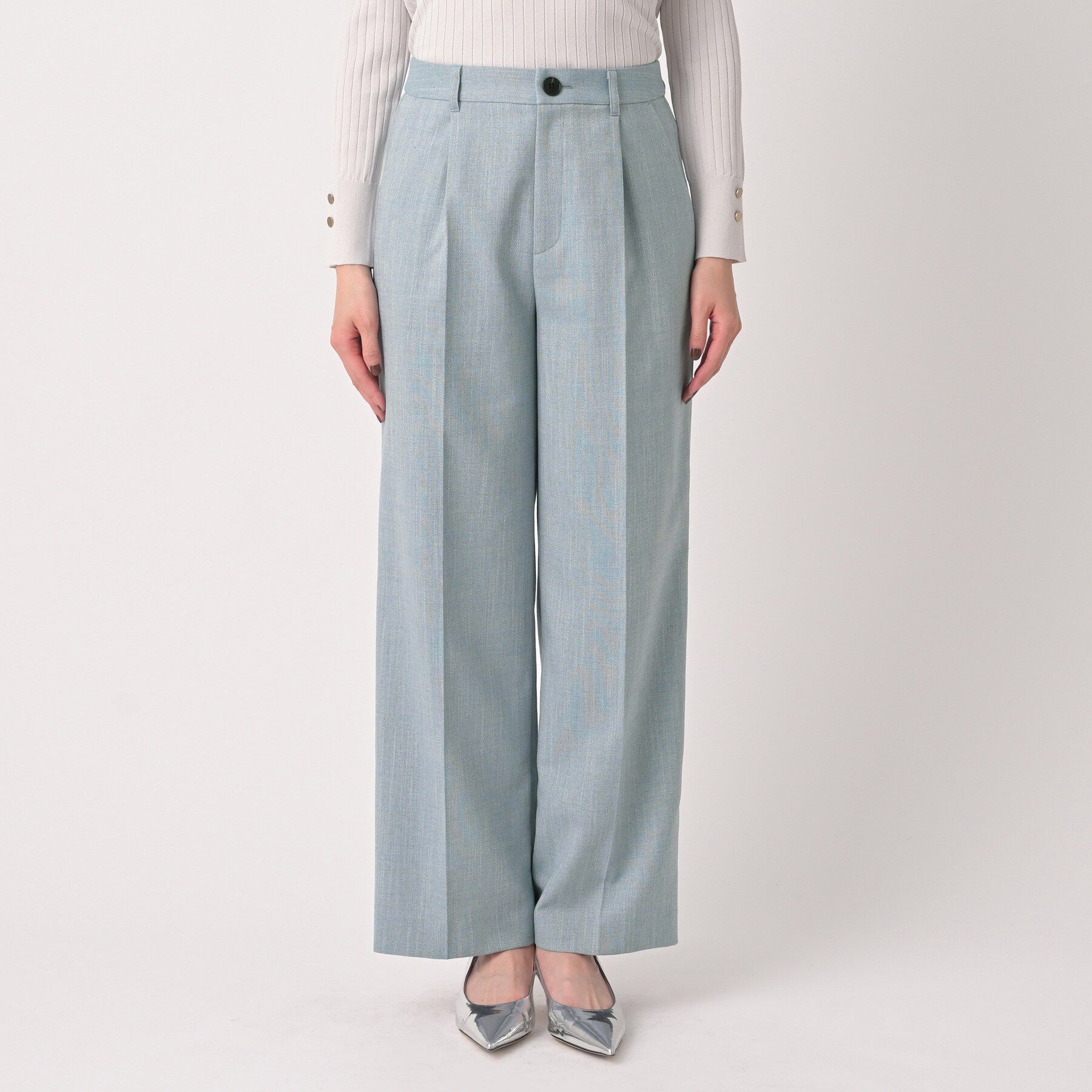 UNTITLED「シャンブレーワイドパンツ」|その他|