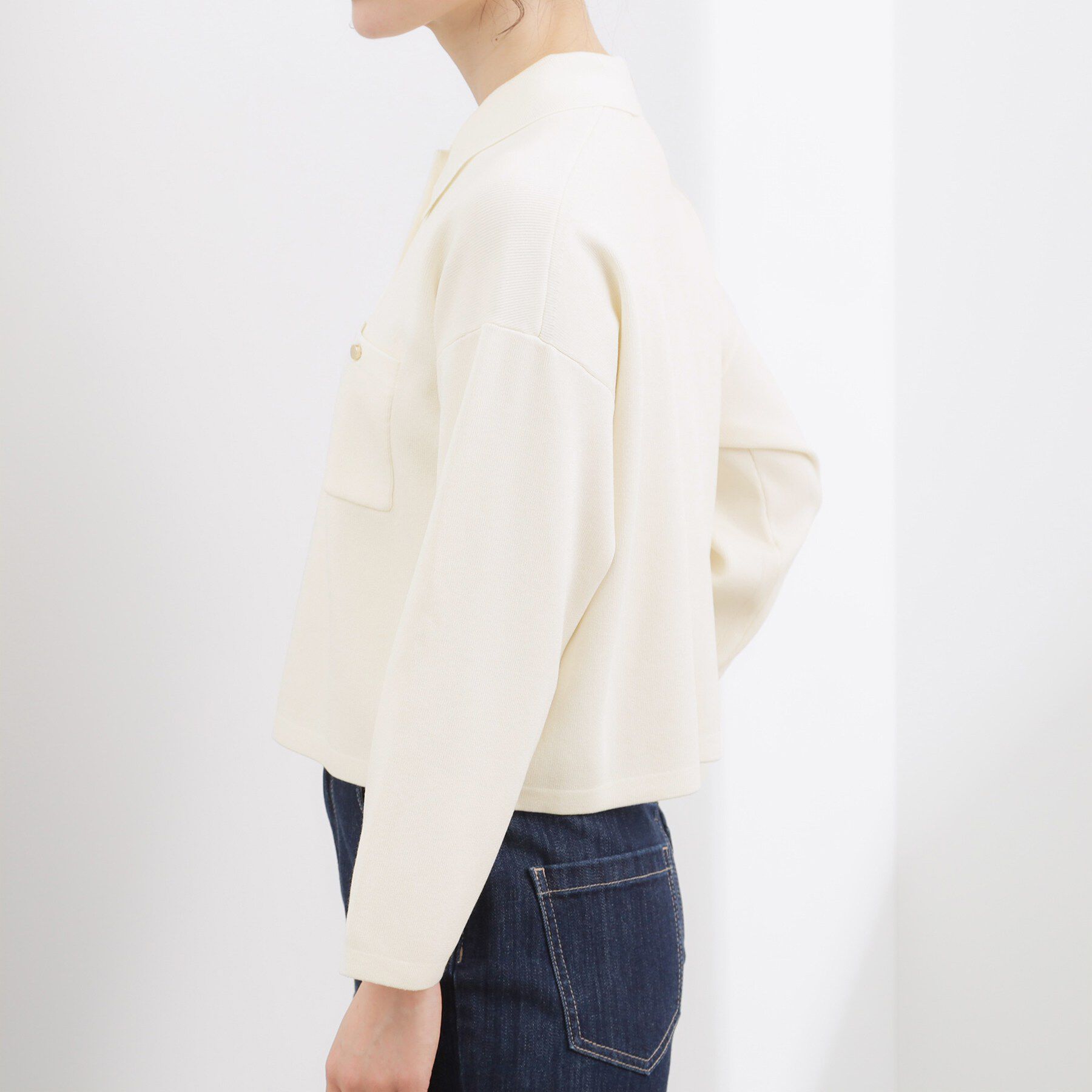 grove「コットンブレンド襟付きカーディガン」|カーディガン|