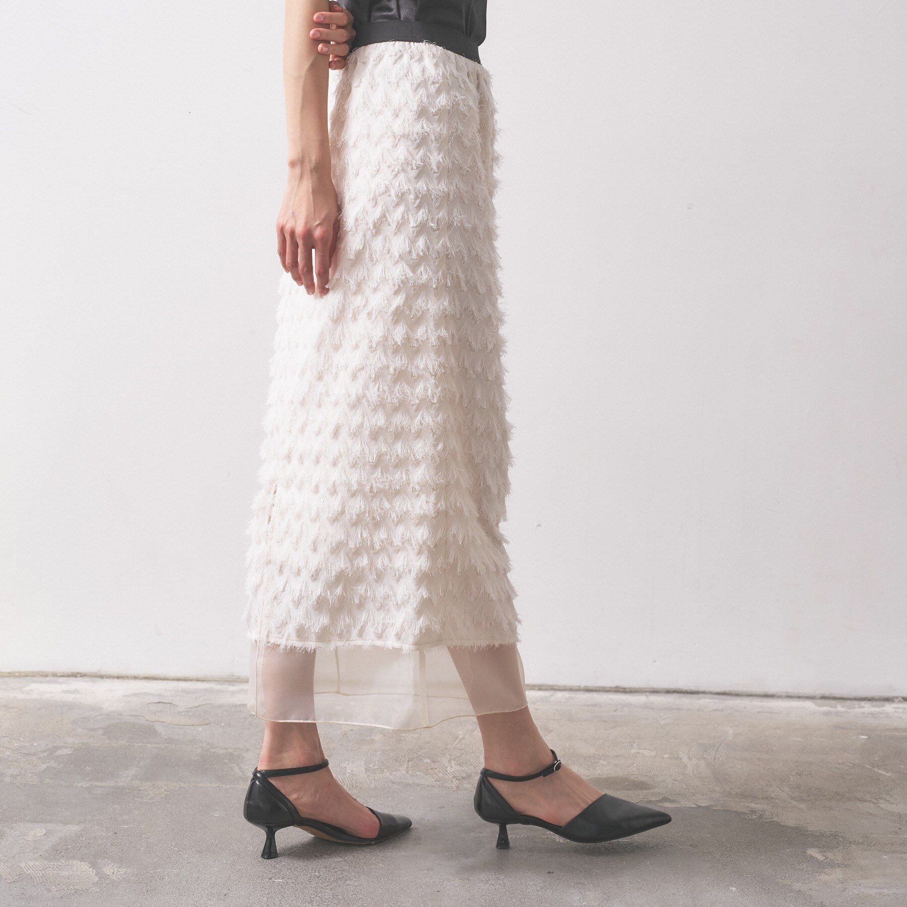 GALLEST「【オケージョン／セレモニー】フリンジタイトスカート」|スカート|
