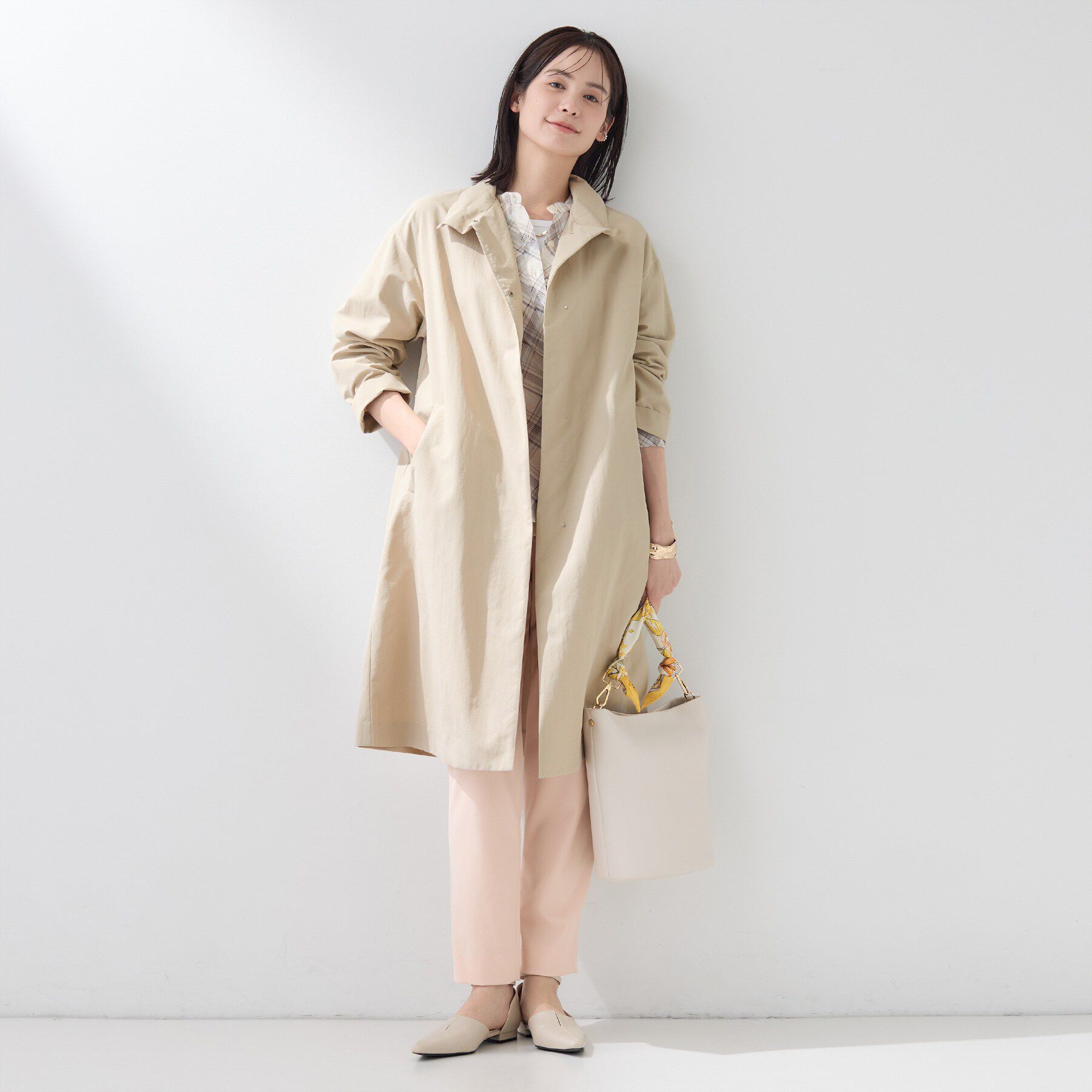 INDIVI「【撥水／軽量】ミニマル スタンドカラーコート」|その他|