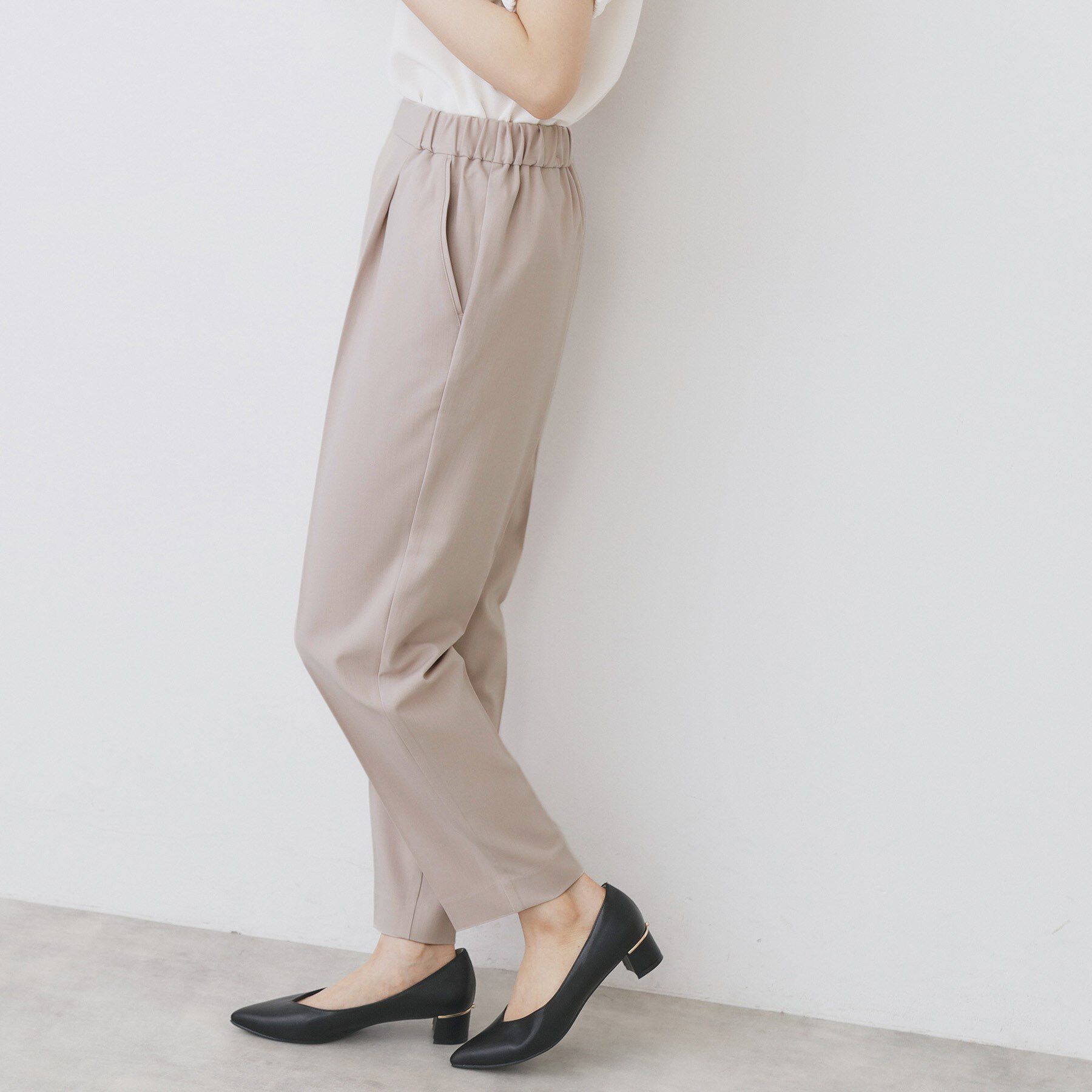 index「ラメピンストライプイージーテーパードパンツ【洗濯機洗い可/ストレッチ】」|その他|