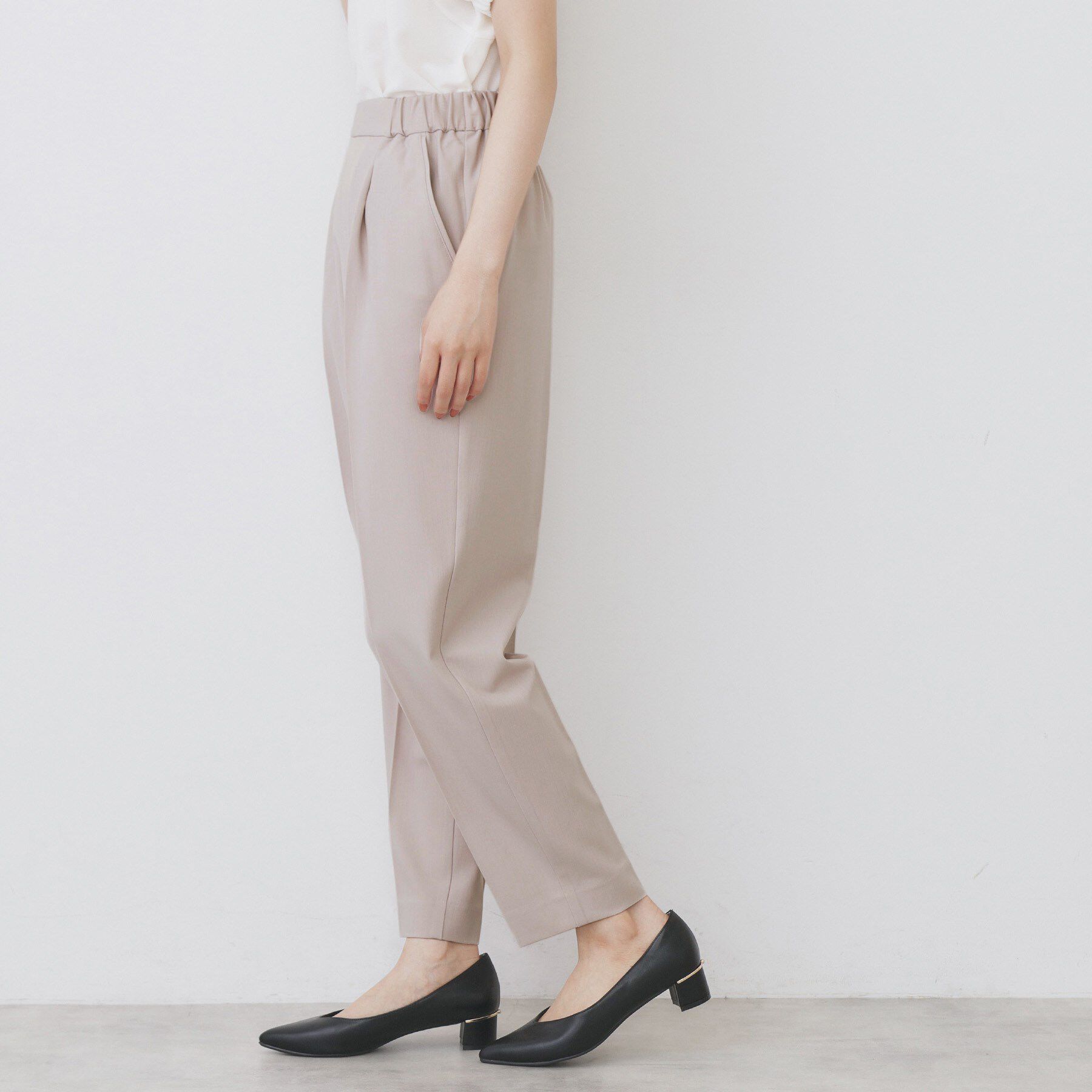 index「ラメピンストライプイージーテーパードパンツ【洗濯機洗い可/ストレッチ】」|その他|