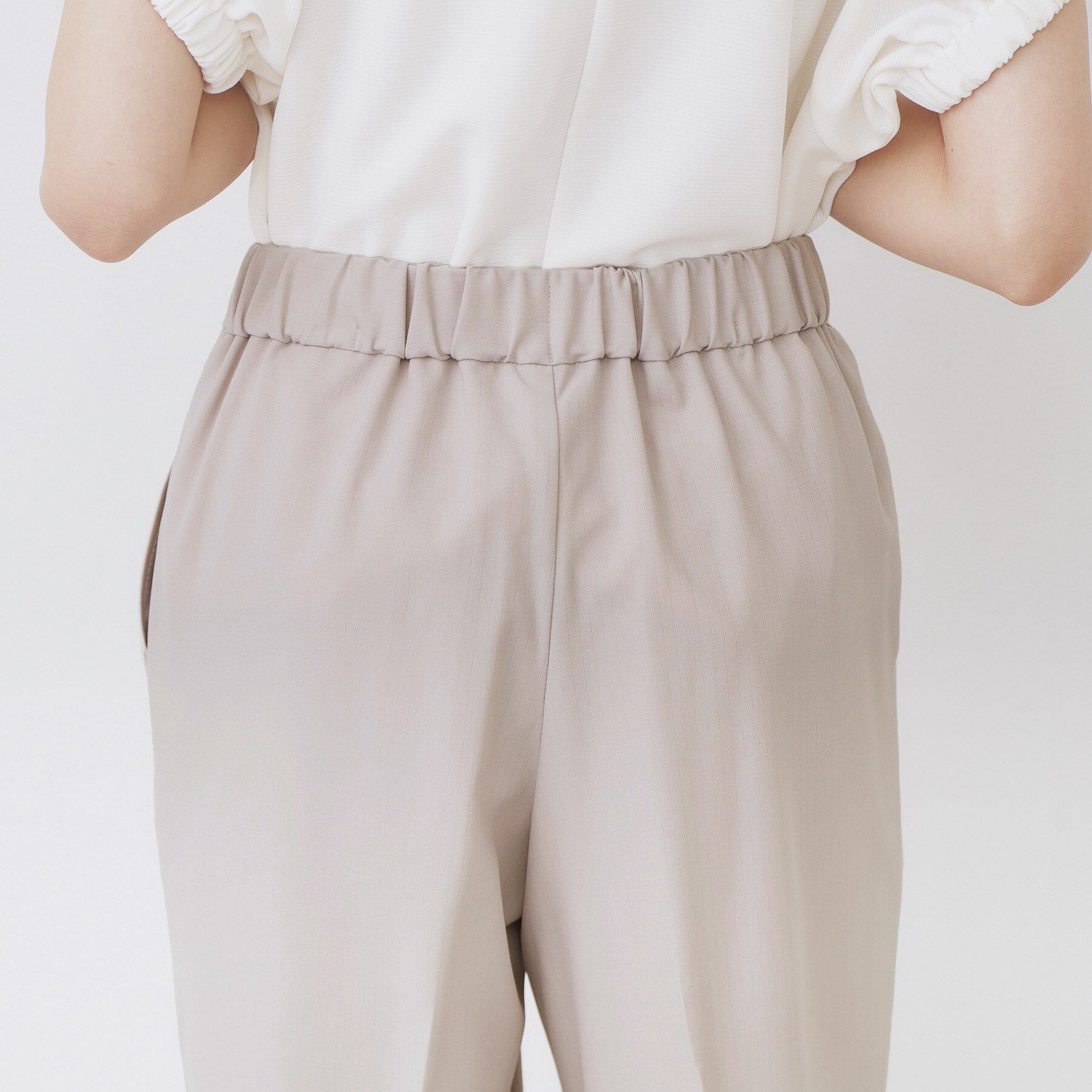 index「ラメピンストライプイージーテーパードパンツ【洗濯機洗い可/ストレッチ】」|その他|