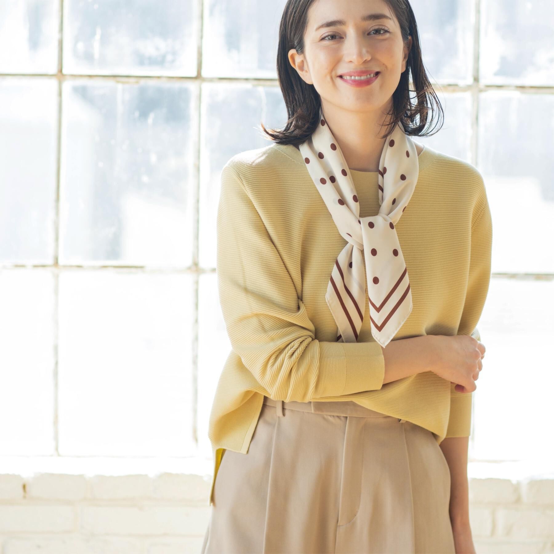 OPAQUE.CLIP「ボートネックガーターニット/オーガニックコットン混【洗濯機OK/UVケア】《6col》」|ニット・セーター|