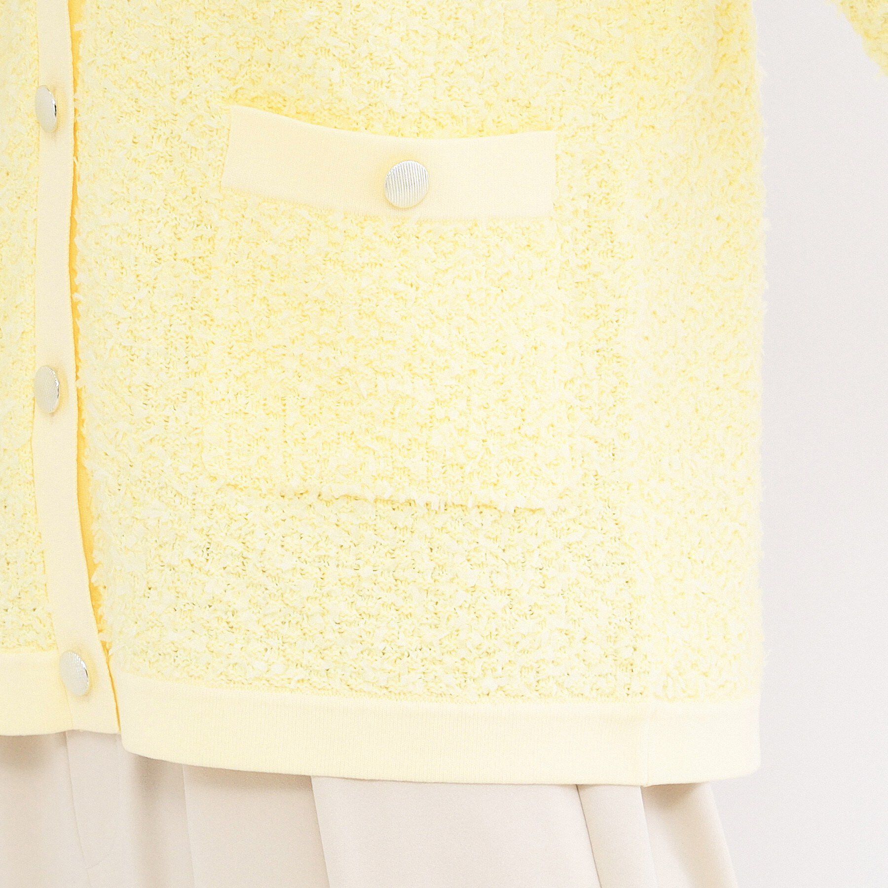 OPAQUE.CLIP「ツイードライクVネックニットカーディガン【洗濯機OK】」|カーディガン|