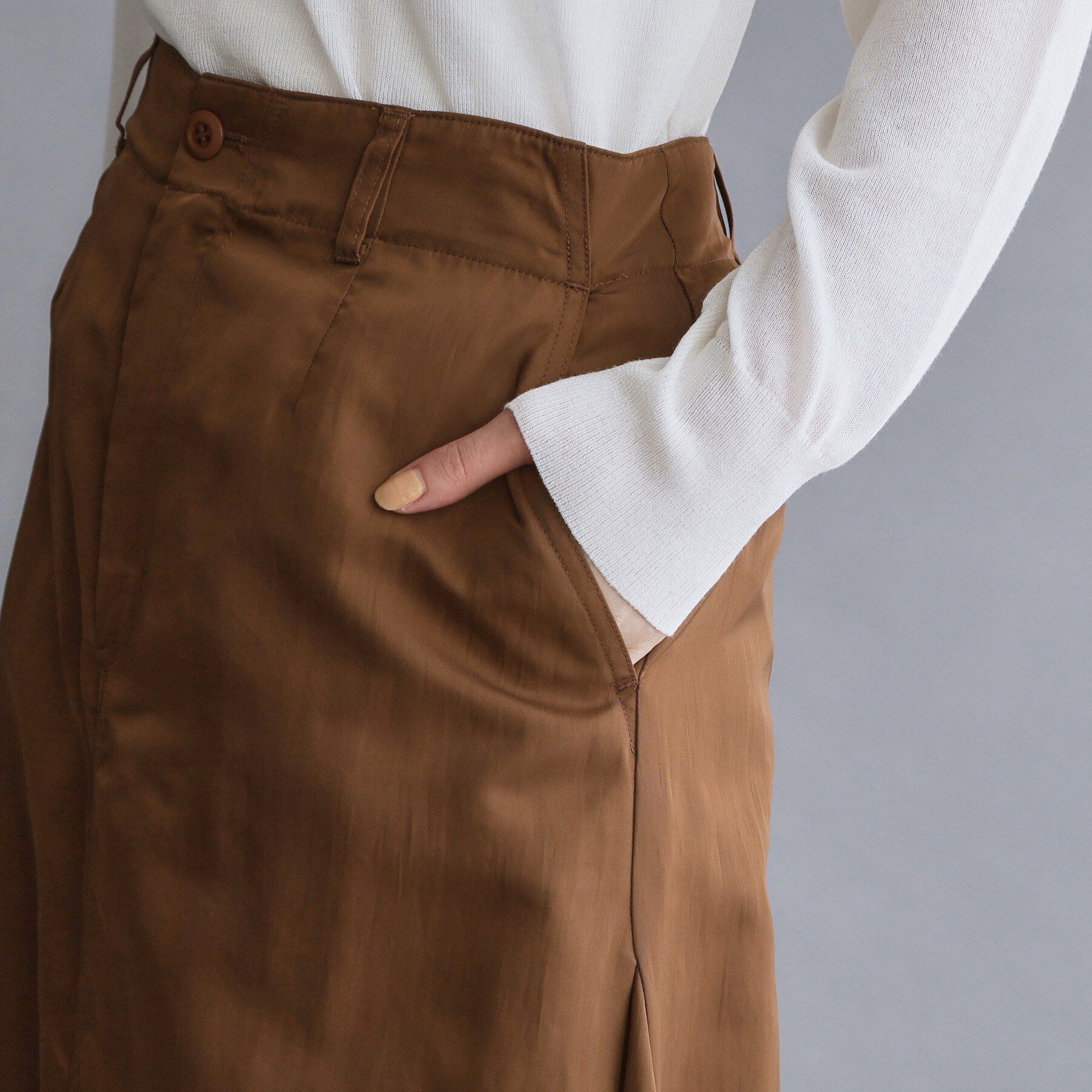 OPAQUE.CLIP「【es】サーキュラーロングフレアスカート【洗濯機OK】」|スカート|