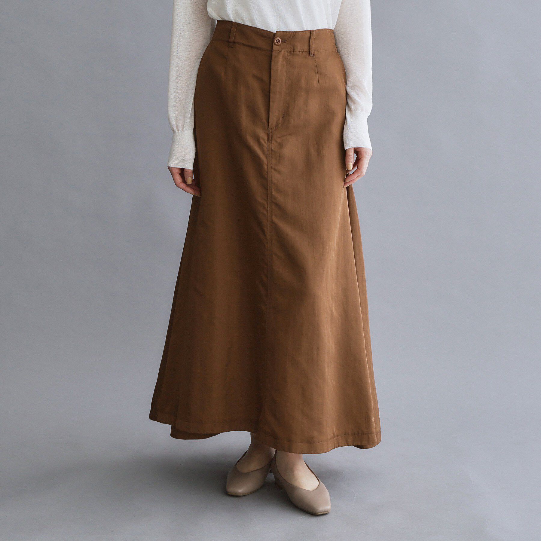 OPAQUE.CLIP「【es】サーキュラーロングフレアスカート【洗濯機OK】」|スカート|