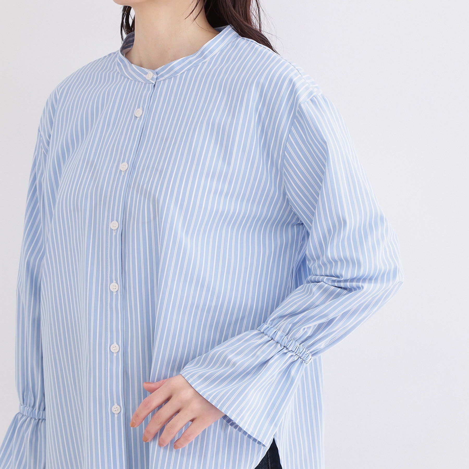 OPAQUE.CLIP「キャンディスリーブシャツ【洗濯機OK】」|シャツ・ブラウス|