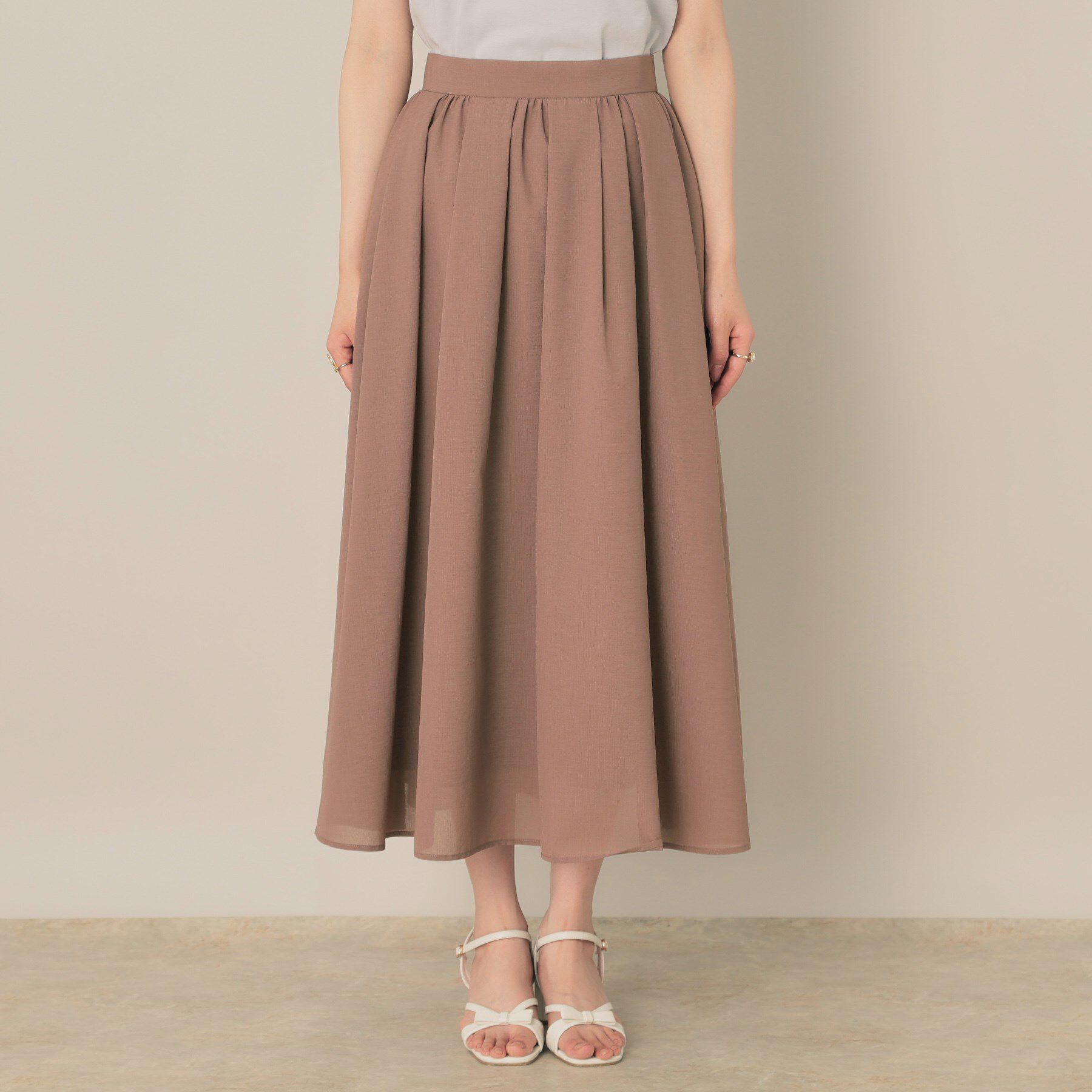 Couture broach「【きれいめ・シアー・通勤】パレットボイルロングスカート」|スカート|