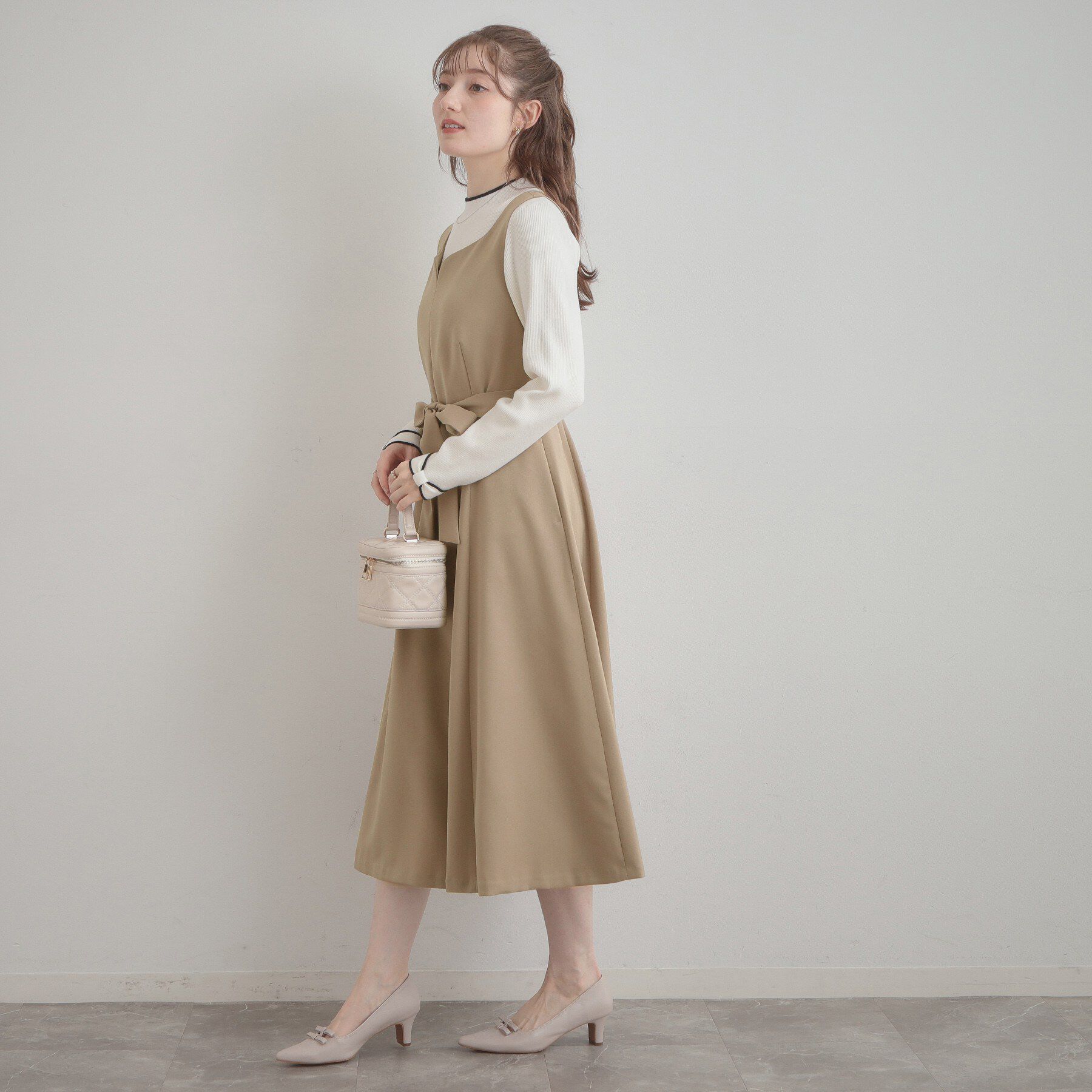 Couture broach「【洗える・ハレの日・通勤】ハートネック フレアージャンスカ」|ワンピース|