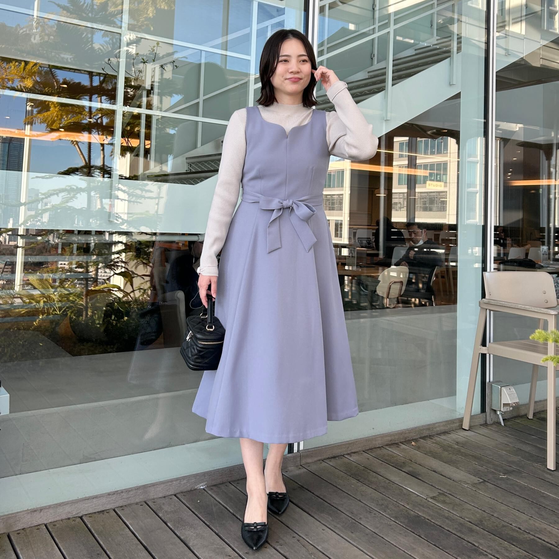 Couture broach「【洗える・ハレの日・通勤】ハートネック フレアージャンスカ」|ワンピース|