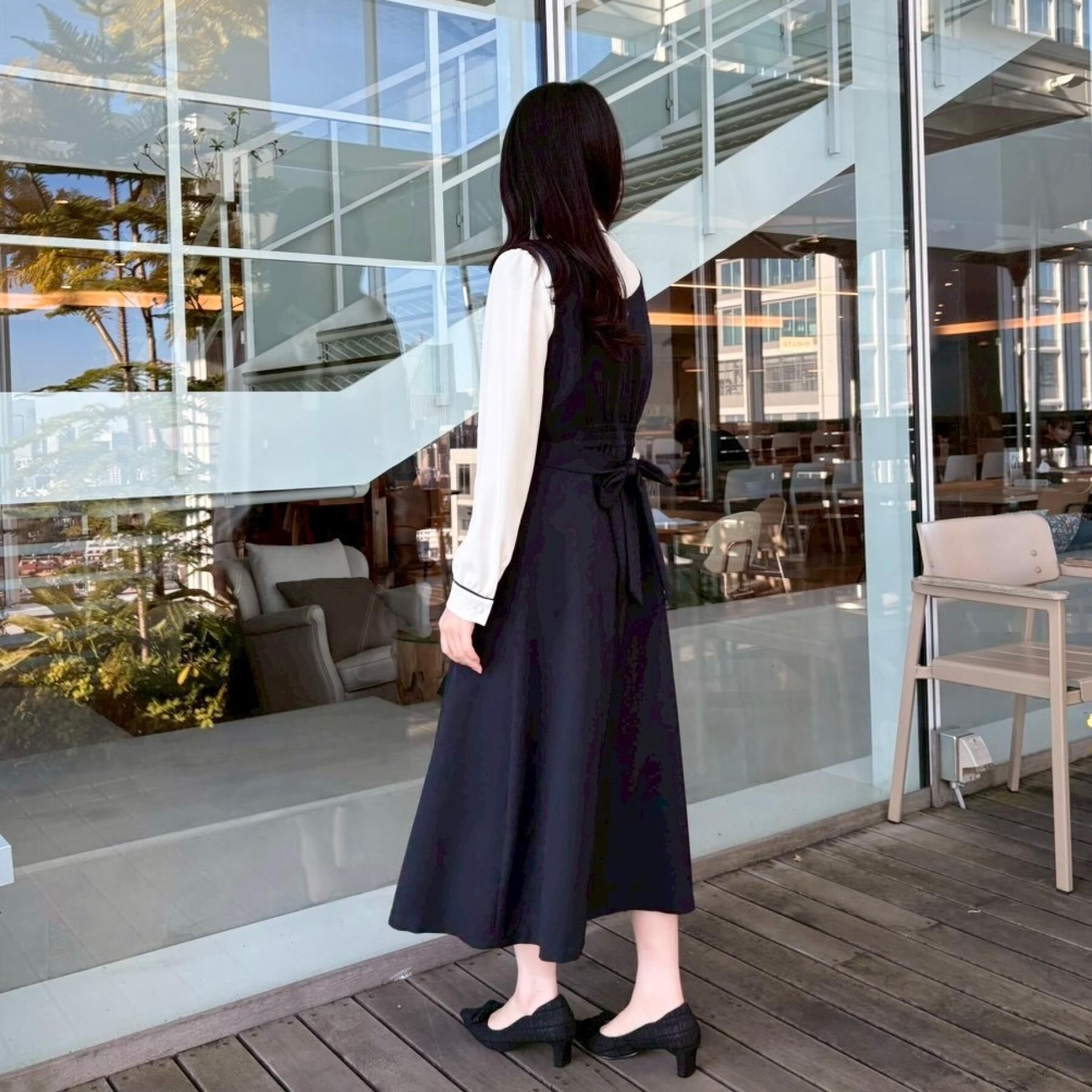 Couture broach「【洗える・ハレの日・通勤】ハートネック フレアージャンスカ」|ワンピース|