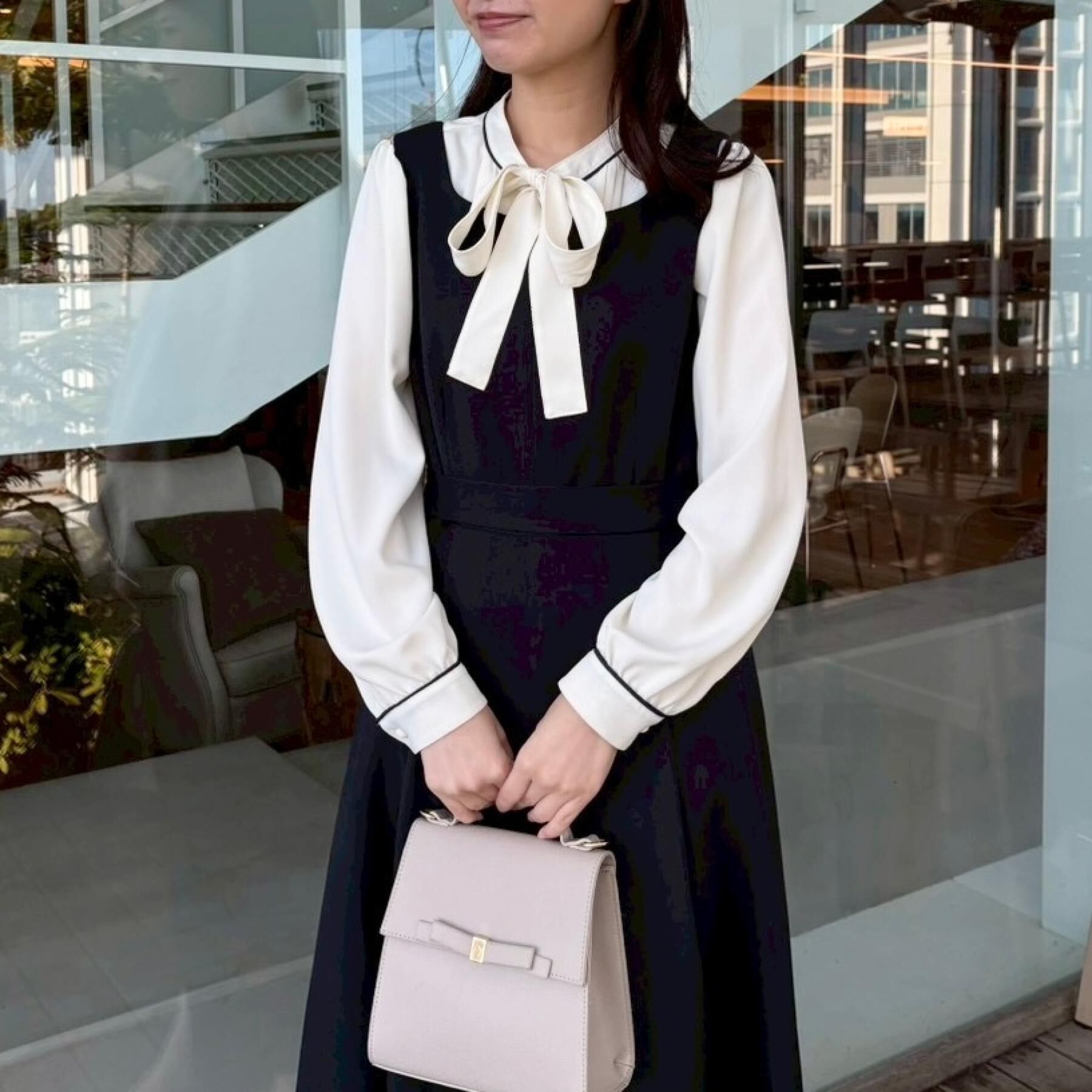 Couture broach「【洗える・ハレの日・通勤】ハートネック フレアージャンスカ」|ワンピース|