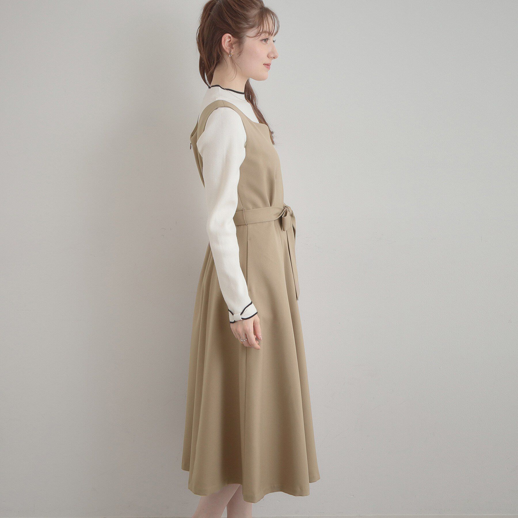 Couture broach「【洗える・ハレの日・通勤】ハートネック フレアージャンスカ」|ワンピース|