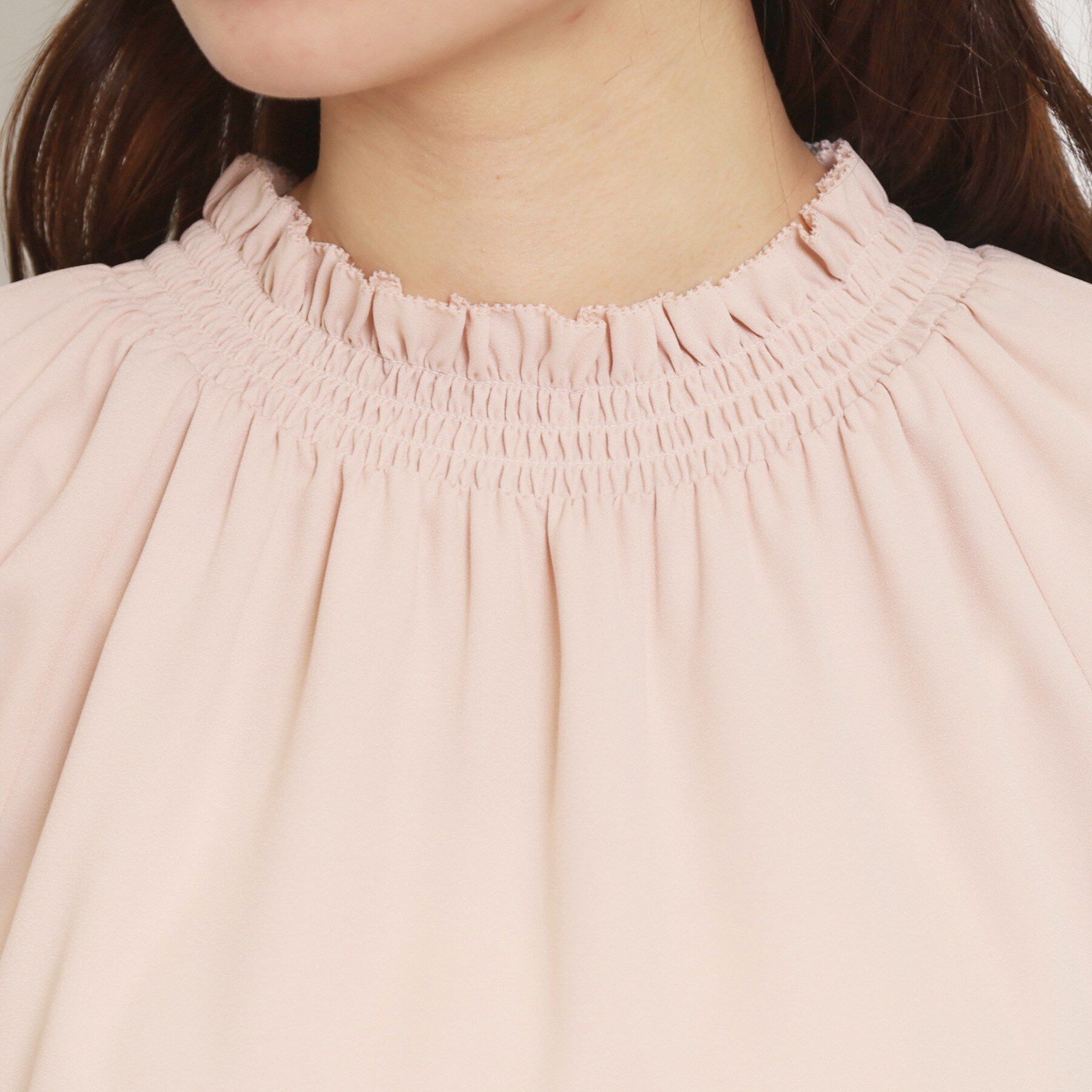 Couture broach「【通勤・着映え】レースカフス ピコシャーリング バックリボンブラウス」|シャツ・ブラウス|