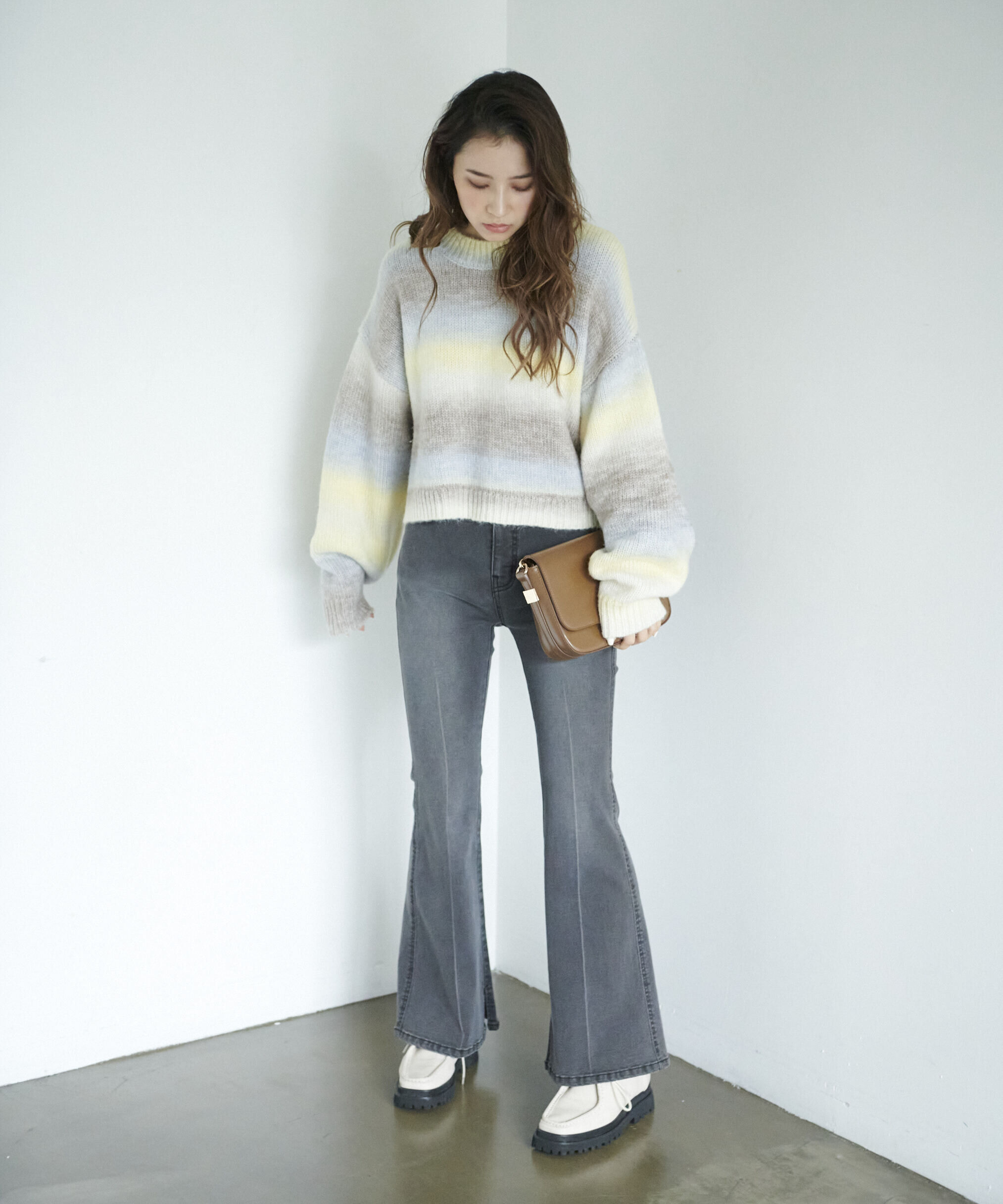  「[Sシリーズ対応商品]内スリットベルボトムデニムパンツ」|その他|