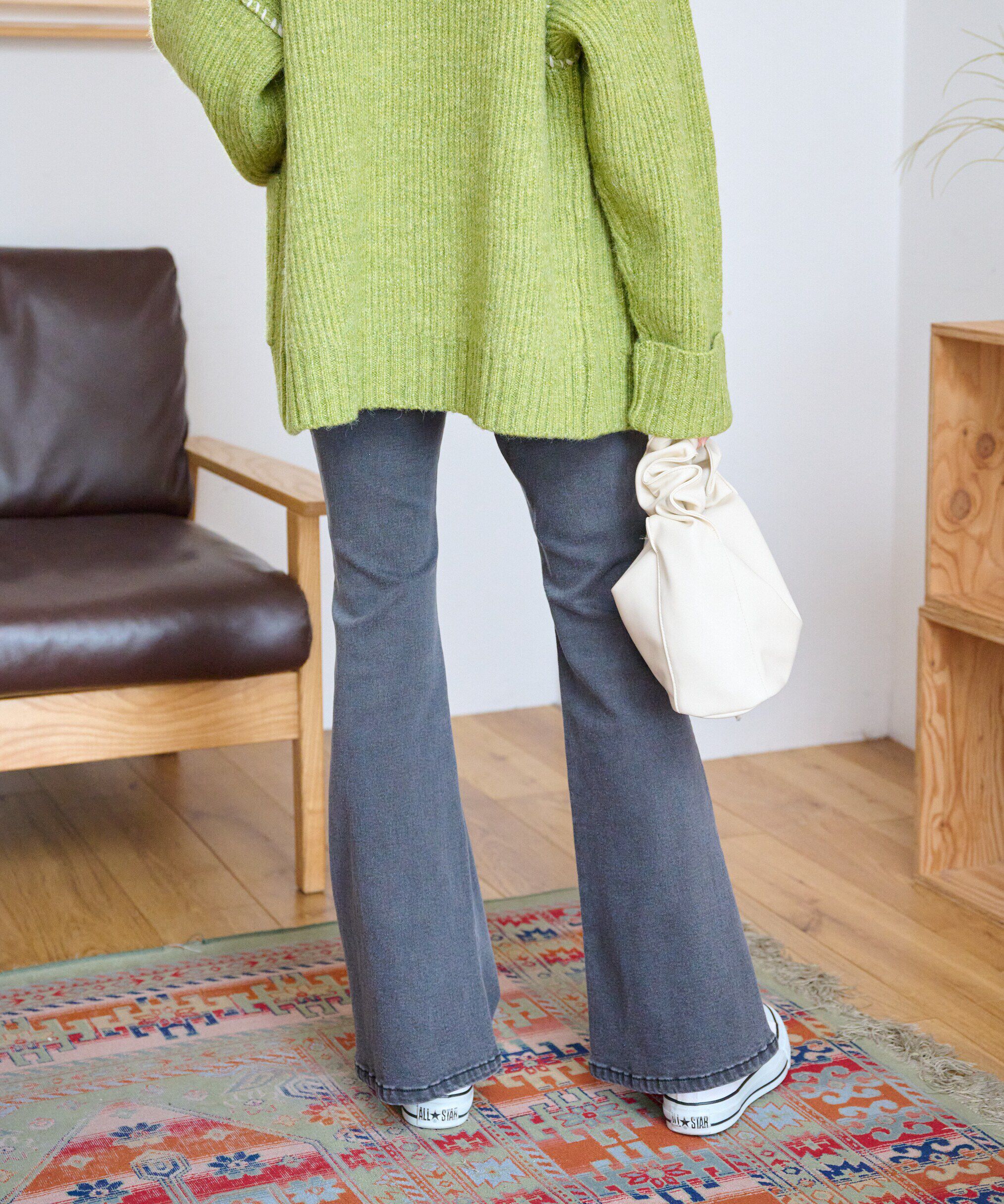  「[Sシリーズ対応商品]内スリットベルボトムデニムパンツ」|その他|