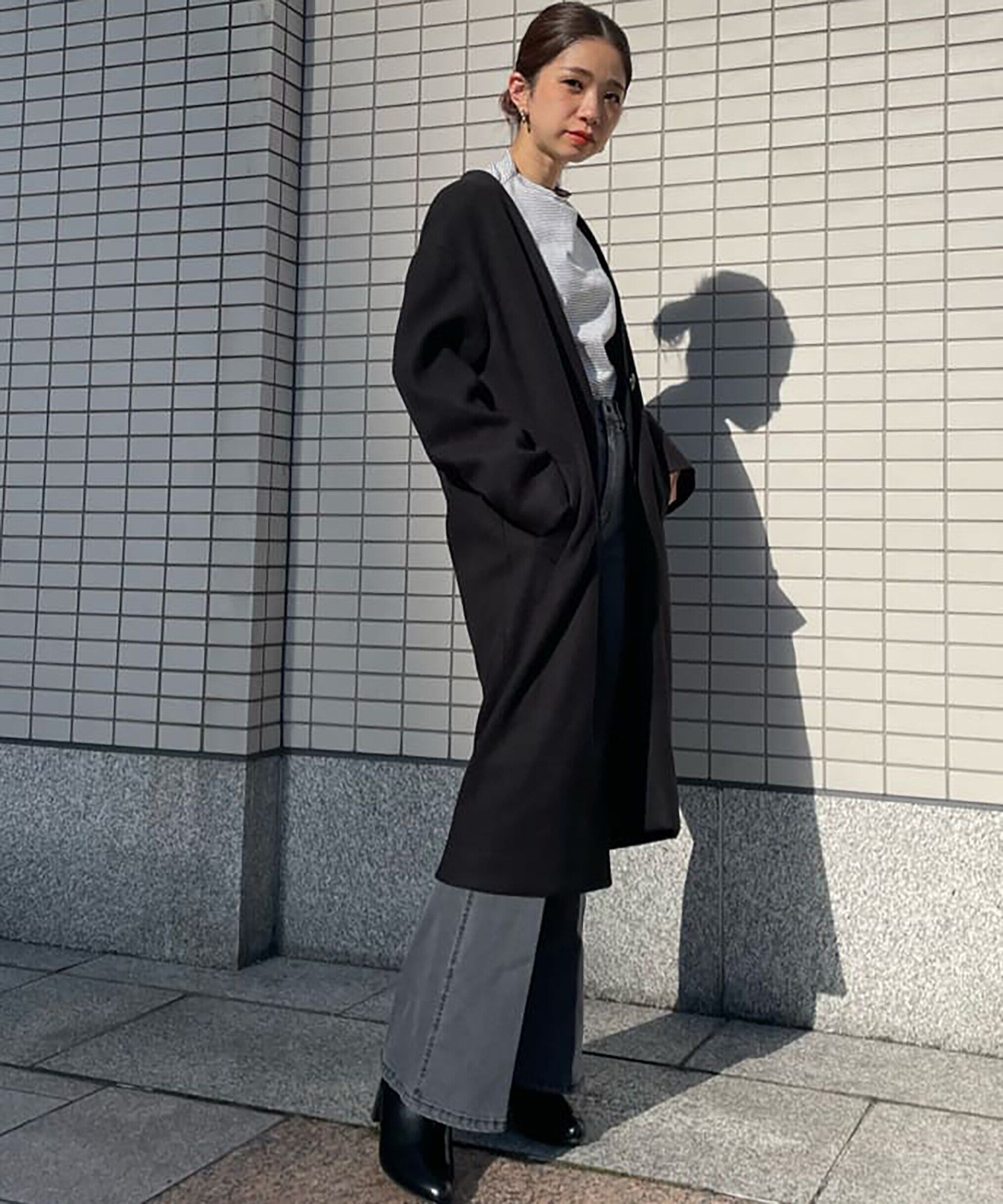  「[Sシリーズ対応商品]内スリットベルボトムデニムパンツ」|その他|