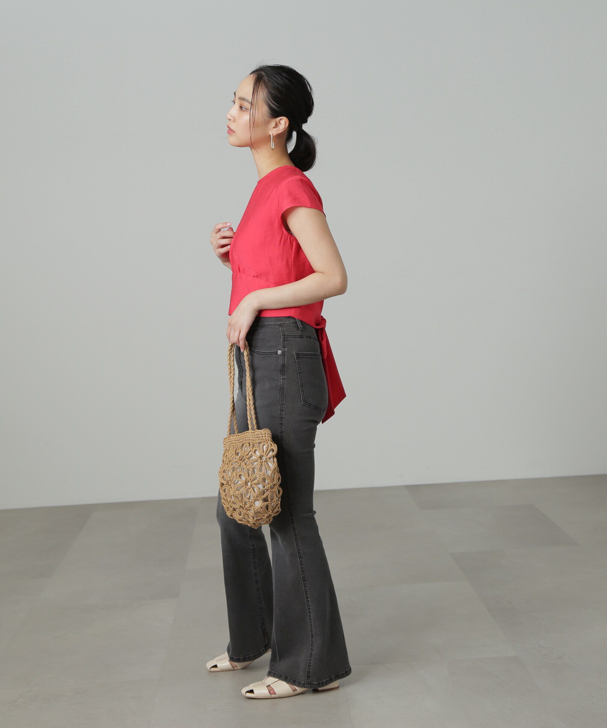  「[Sシリーズ対応商品]内スリットベルボトムデニムパンツ」|その他|