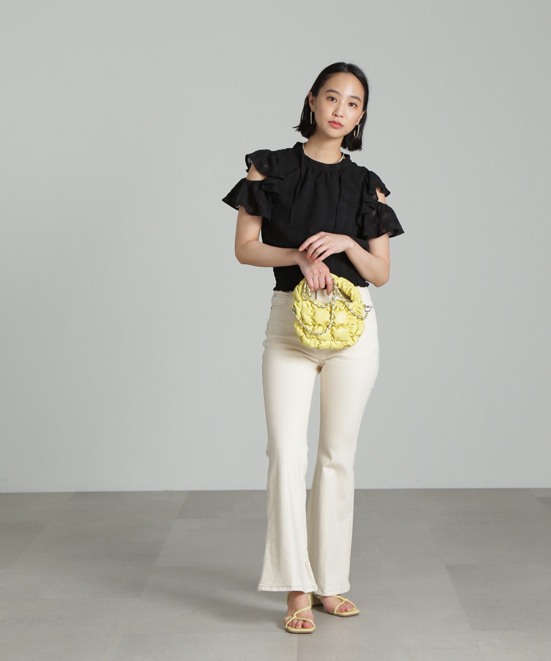  「[Sシリーズ対応商品]内スリットベルボトムデニムパンツ」|その他|