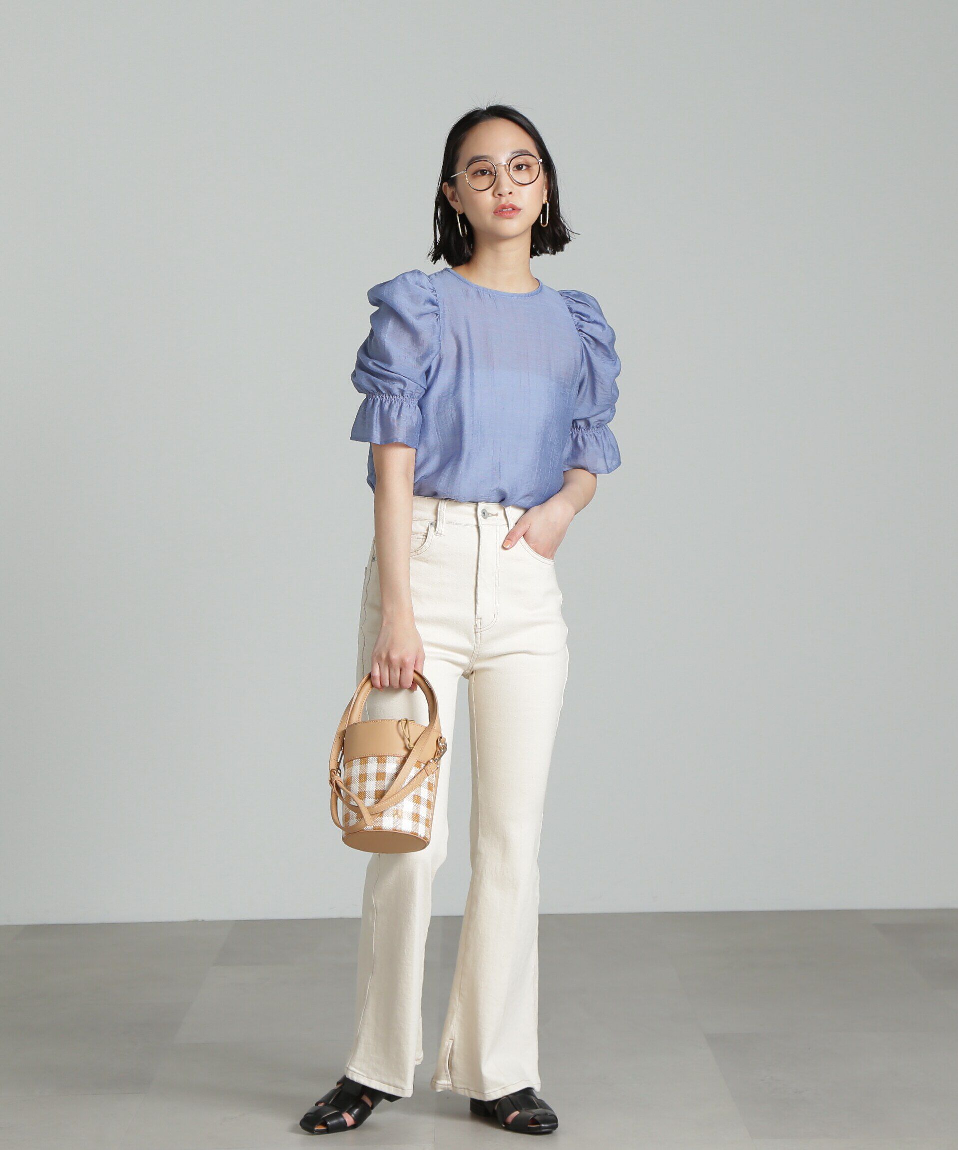  「[Sシリーズ対応商品]内スリットベルボトムデニムパンツ」|その他|