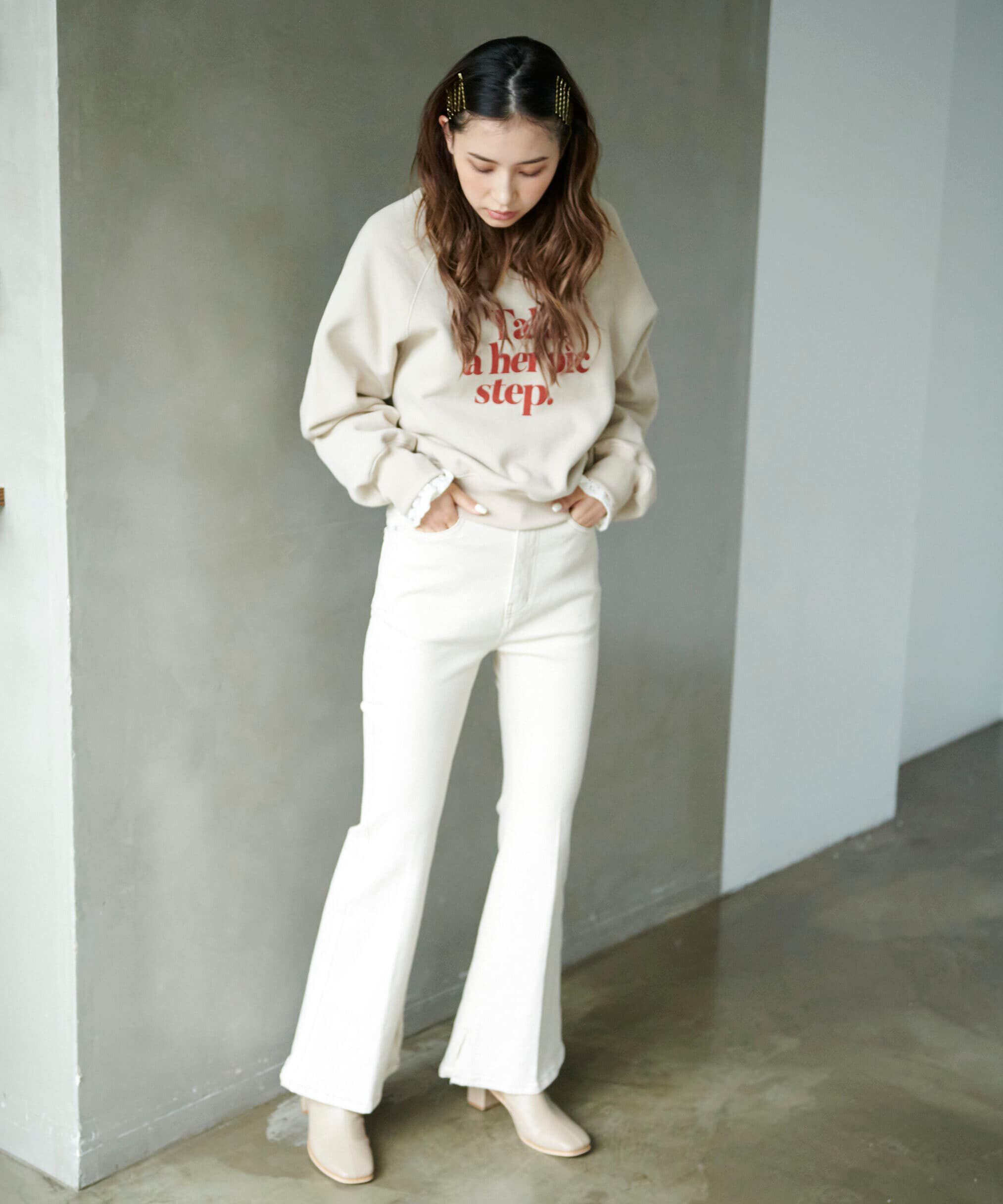  「[Sシリーズ対応商品]内スリットベルボトムデニムパンツ」|その他|