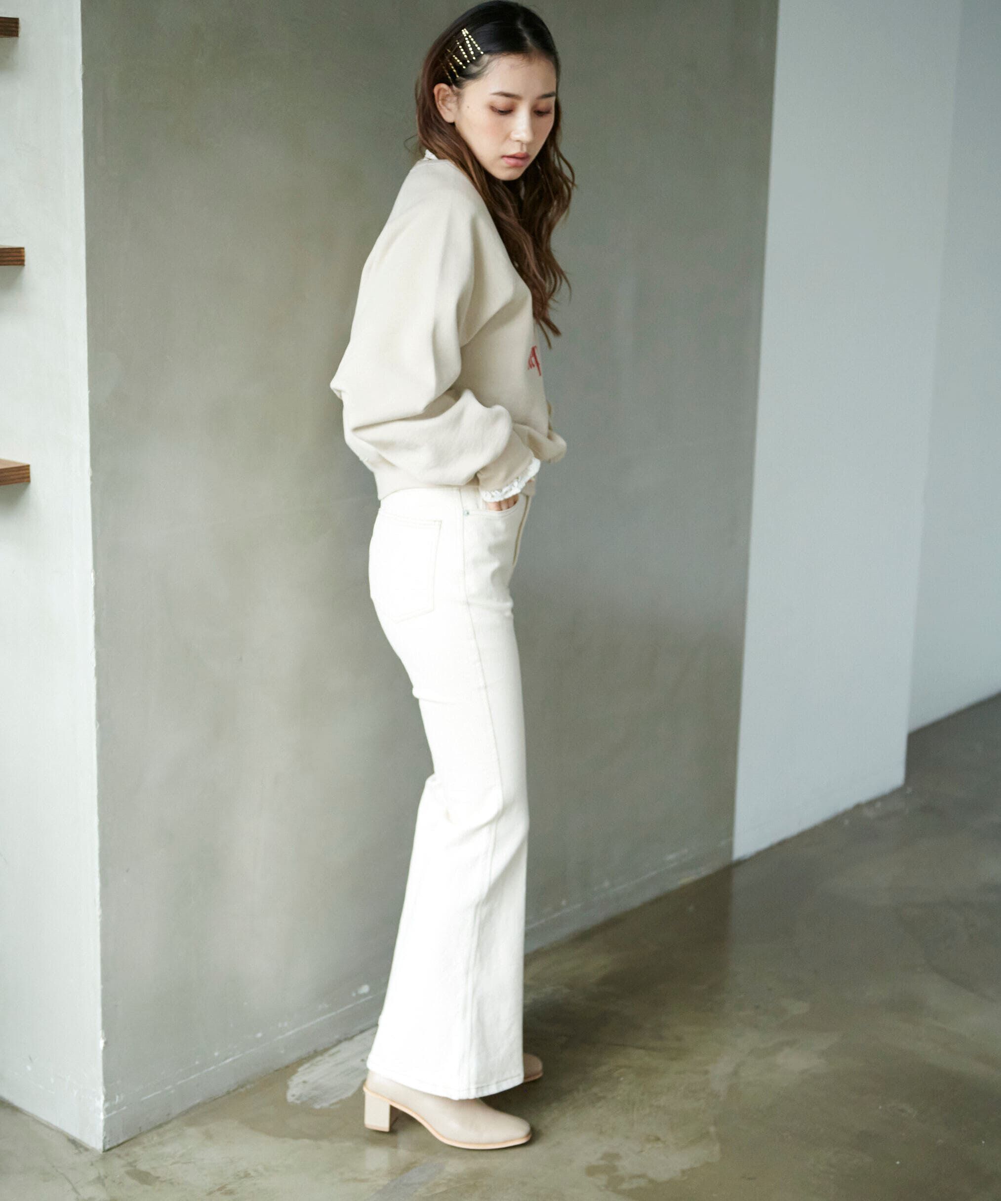  「[Sシリーズ対応商品]内スリットベルボトムデニムパンツ」|その他|