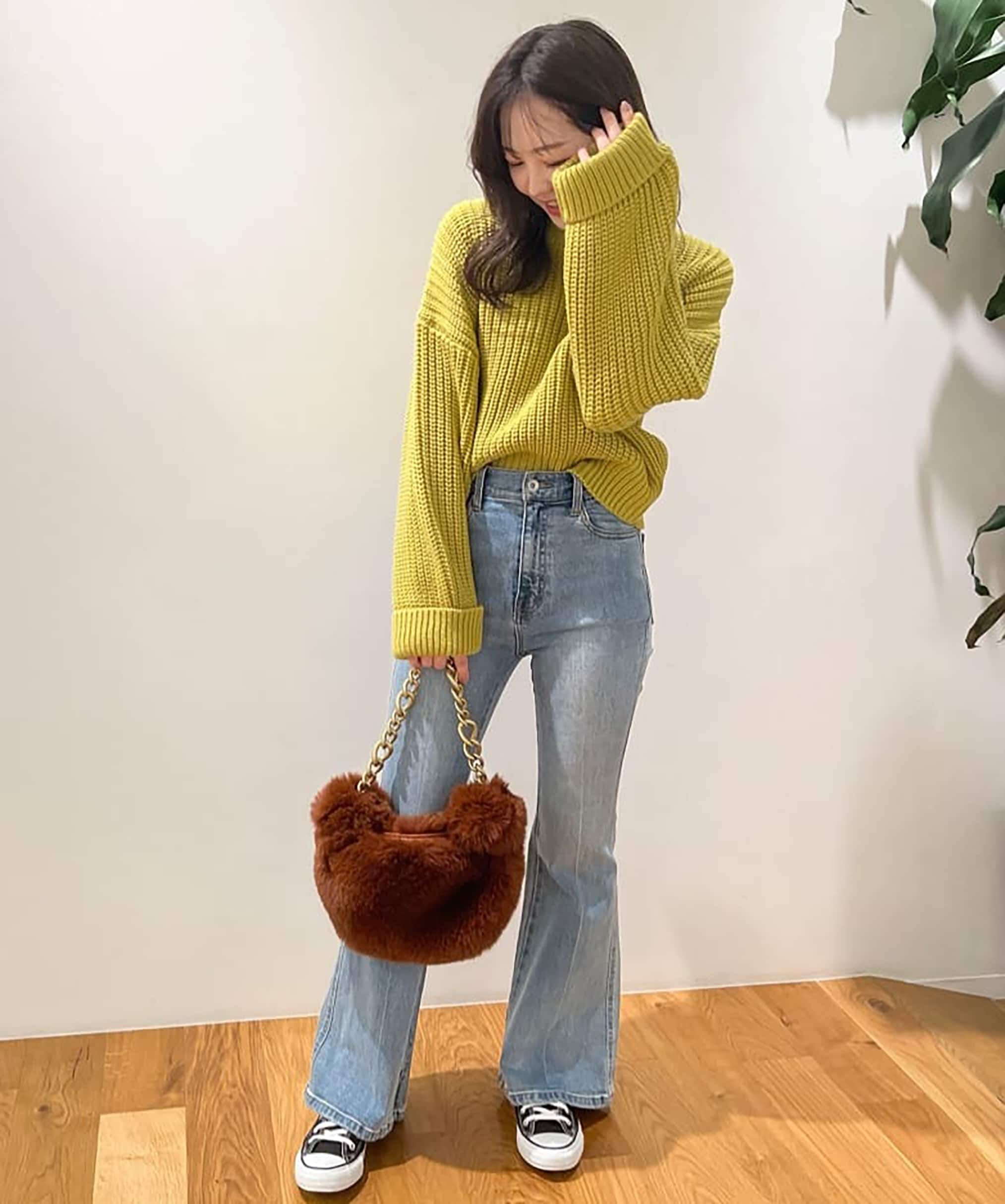  「[Sシリーズ対応商品]内スリットベルボトムデニムパンツ」|その他|