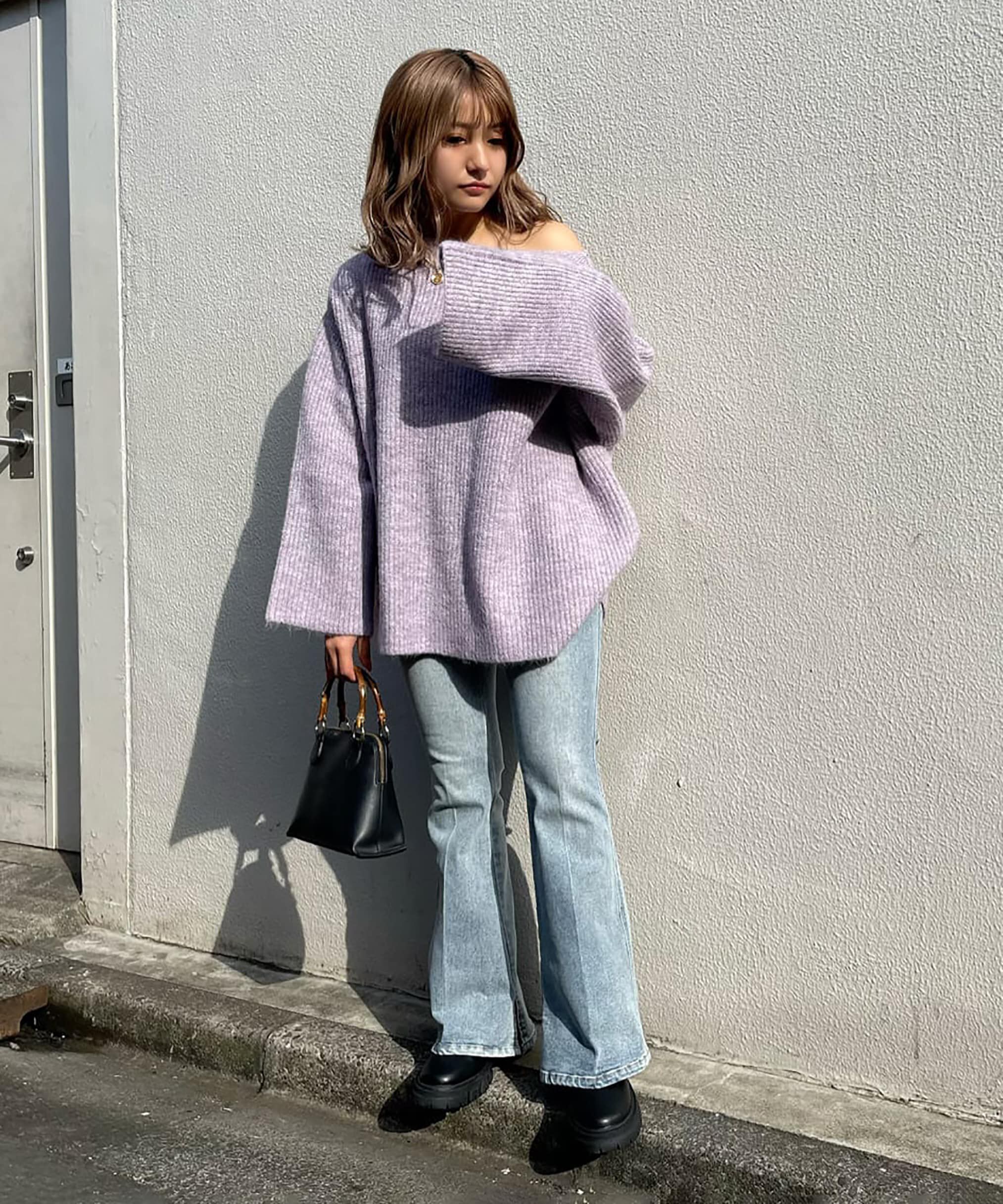  「[Sシリーズ対応商品]内スリットベルボトムデニムパンツ」|その他|