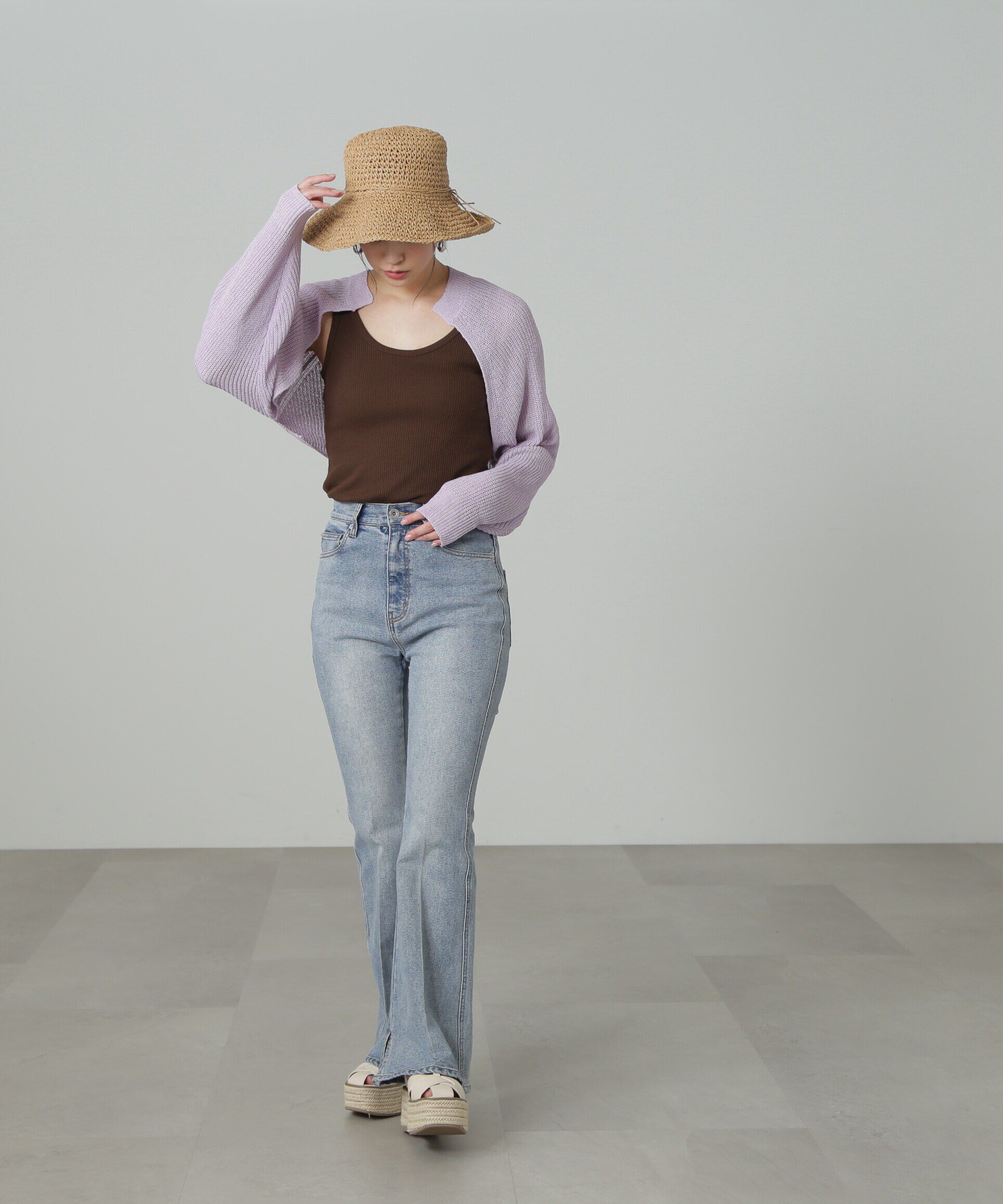  「[Sシリーズ対応商品]内スリットベルボトムデニムパンツ」|その他|