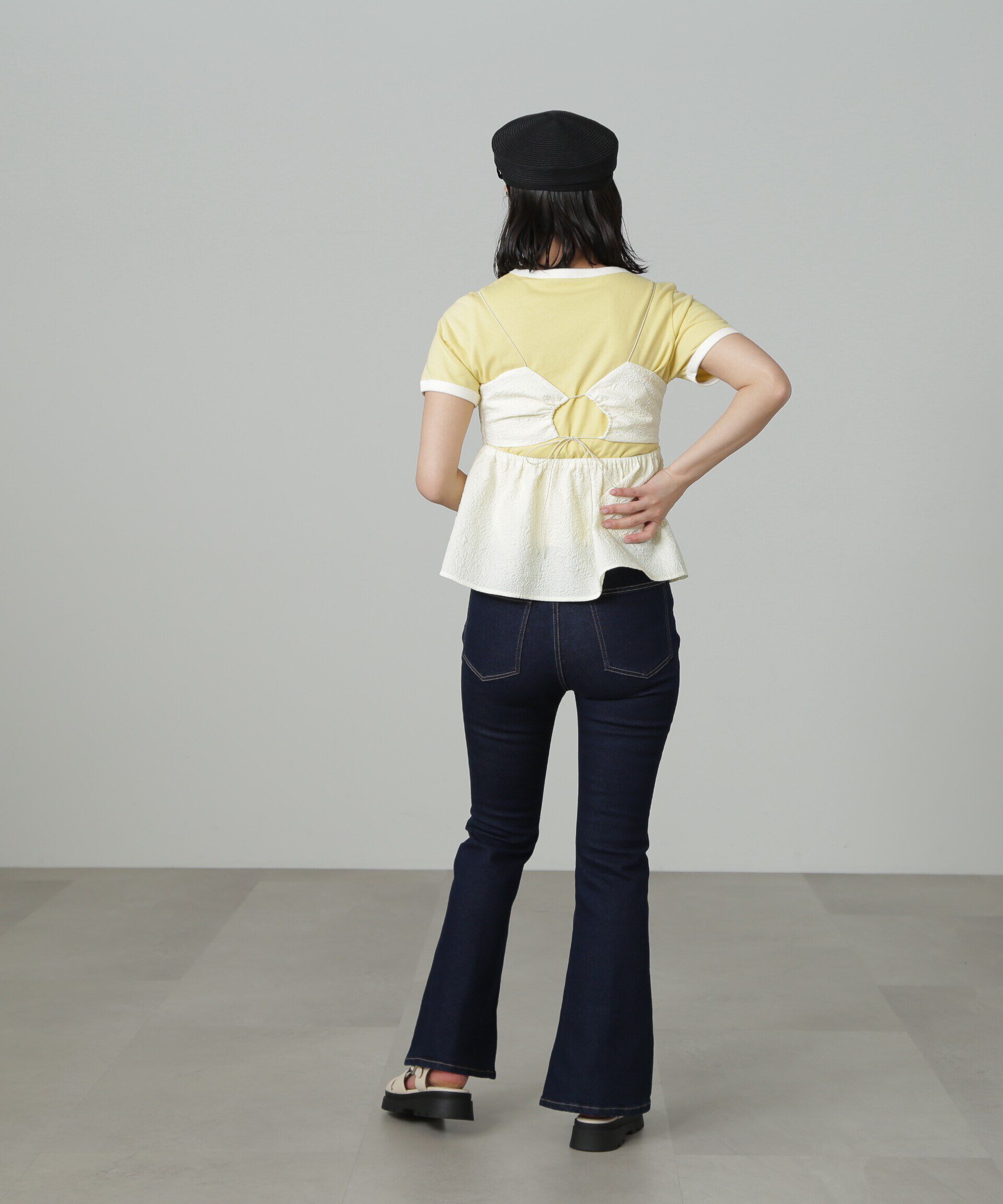  「[Sシリーズ対応商品]内スリットベルボトムデニムパンツ」|その他|