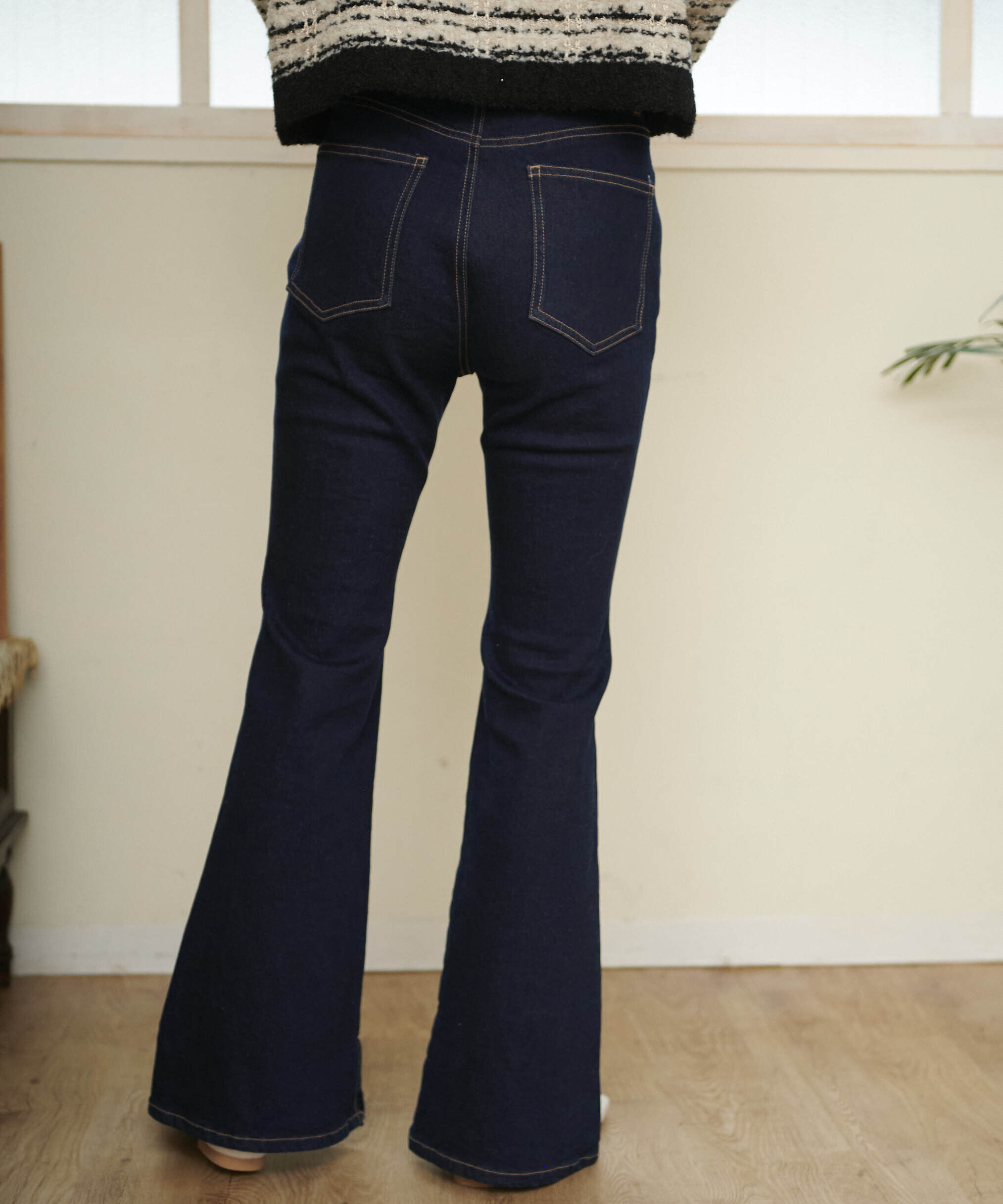  「[Sシリーズ対応商品]内スリットベルボトムデニムパンツ」|その他|