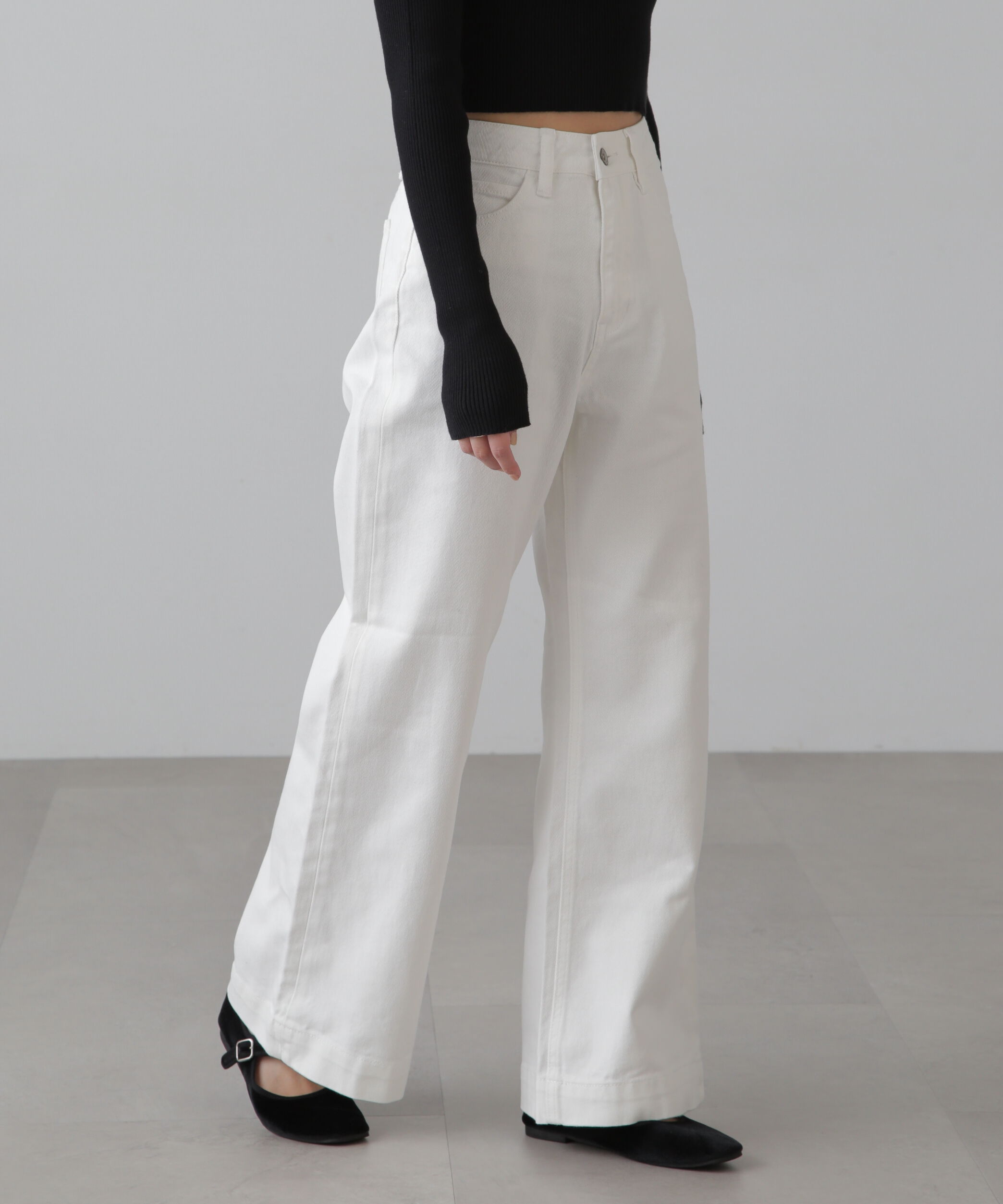  「[低身長サイズ/Sシリーズ]ベーシックワイドデニムパンツ」|その他|