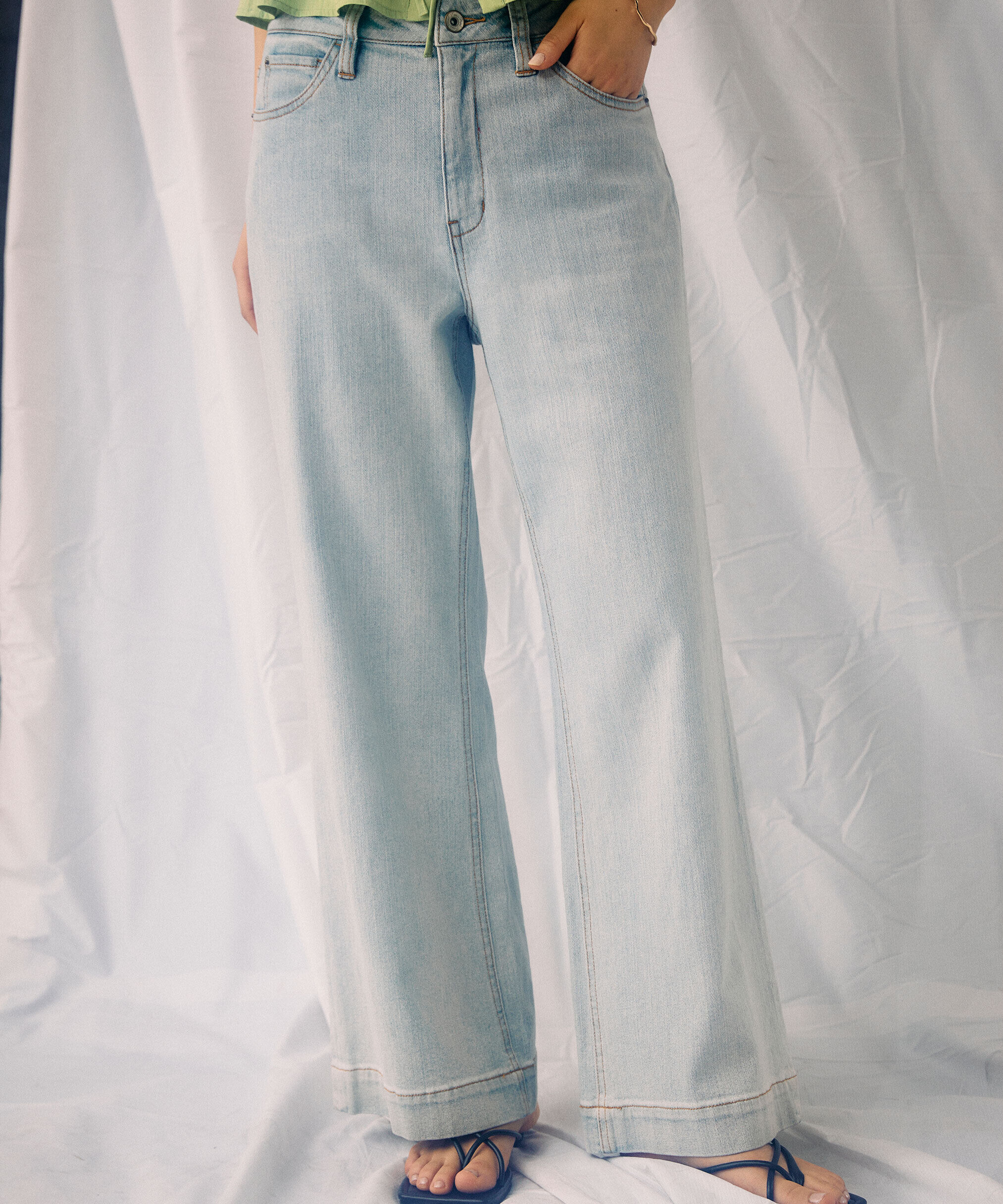  「[低身長サイズ/Sシリーズ]ベーシックワイドデニムパンツ」|その他|