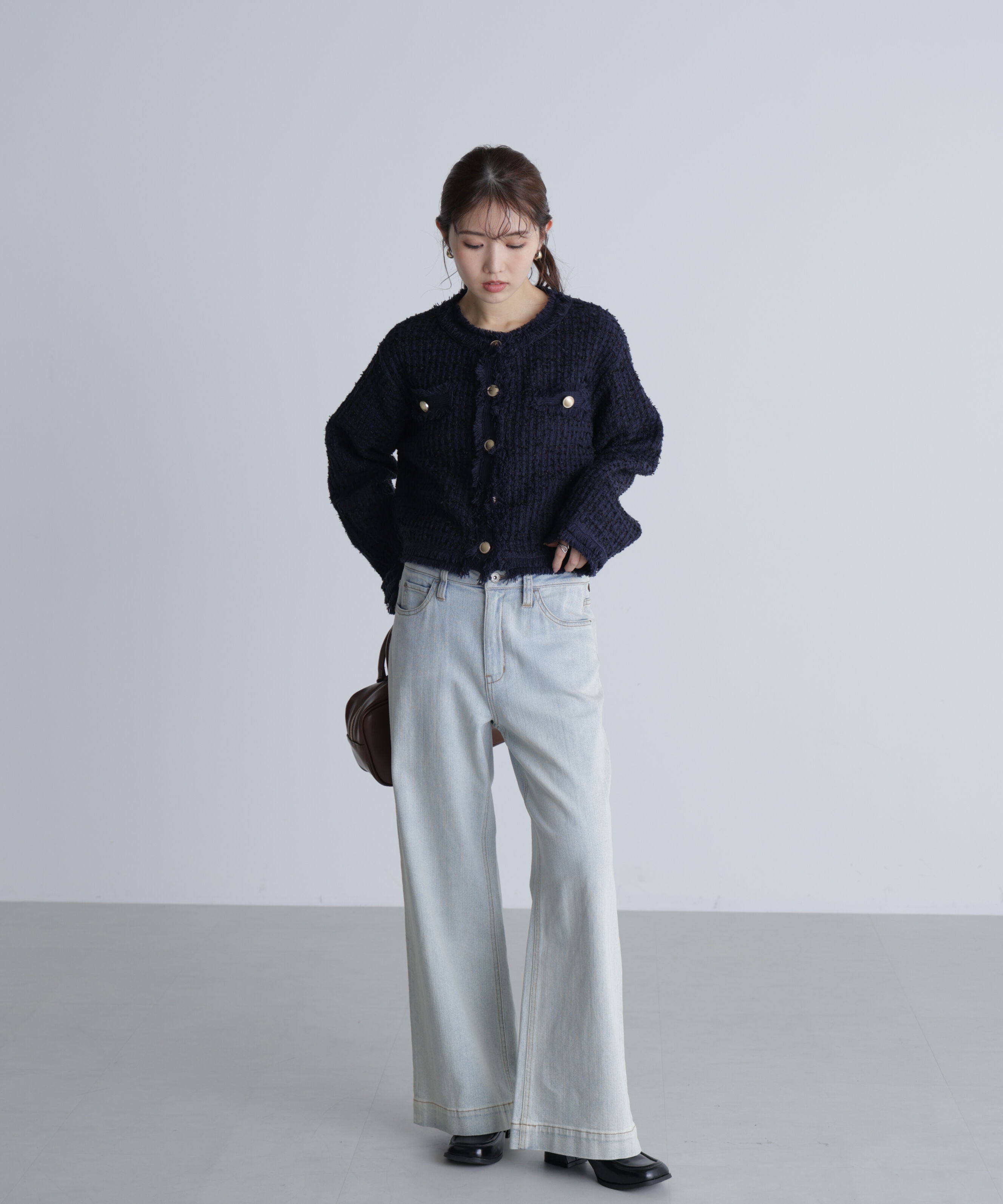  「[低身長サイズ/Sシリーズ]ベーシックワイドデニムパンツ」|その他|