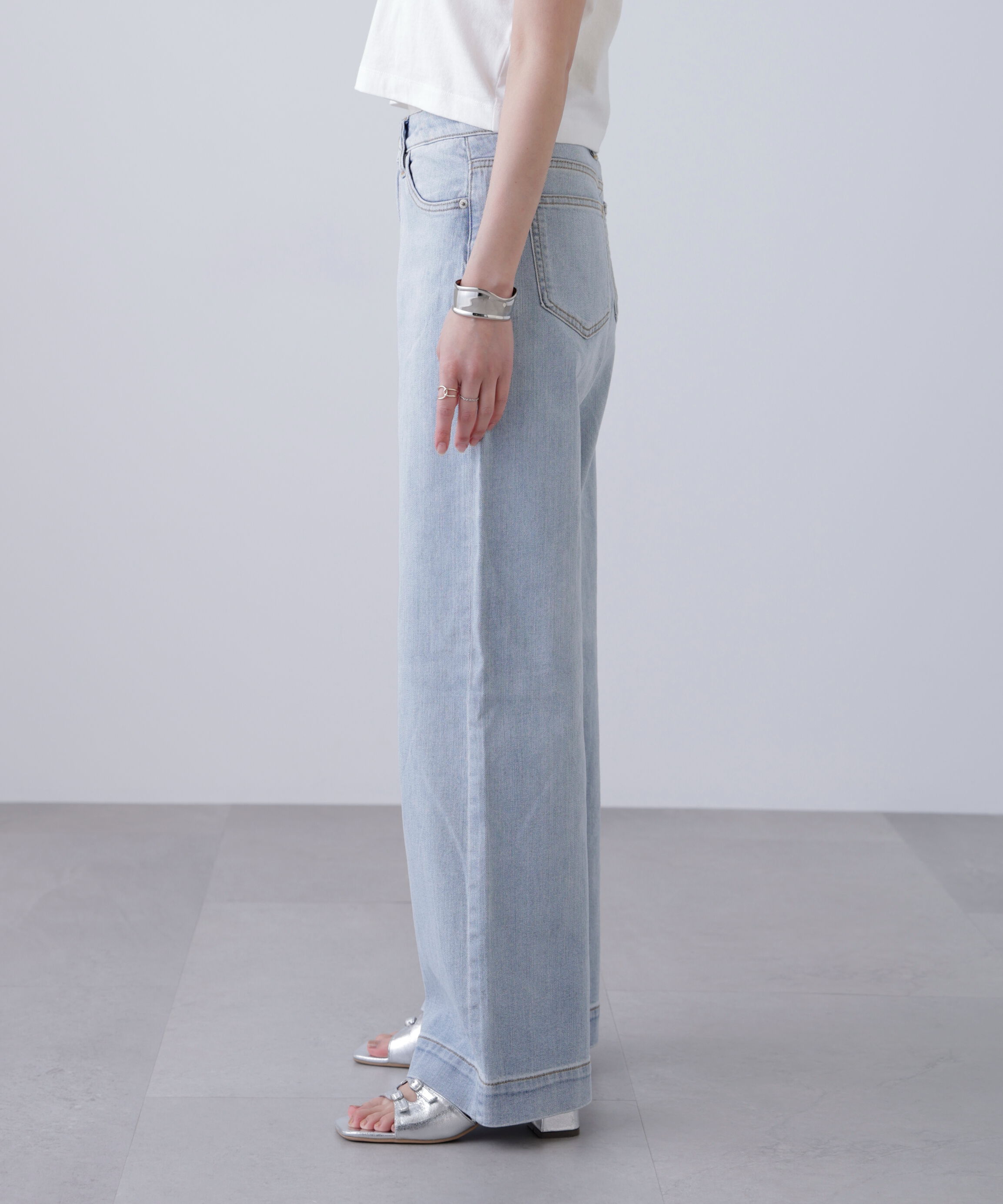  「[低身長サイズ/Sシリーズ]ベーシックワイドデニムパンツ」|その他|