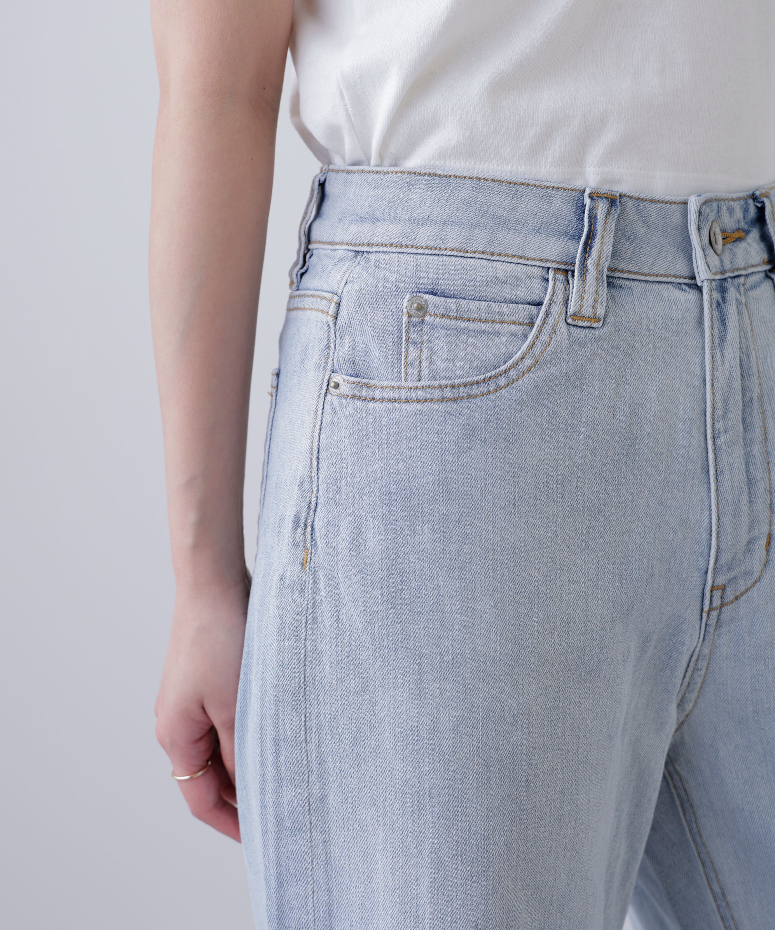  「[低身長サイズ/Sシリーズ]ベーシックワイドデニムパンツ」|その他|