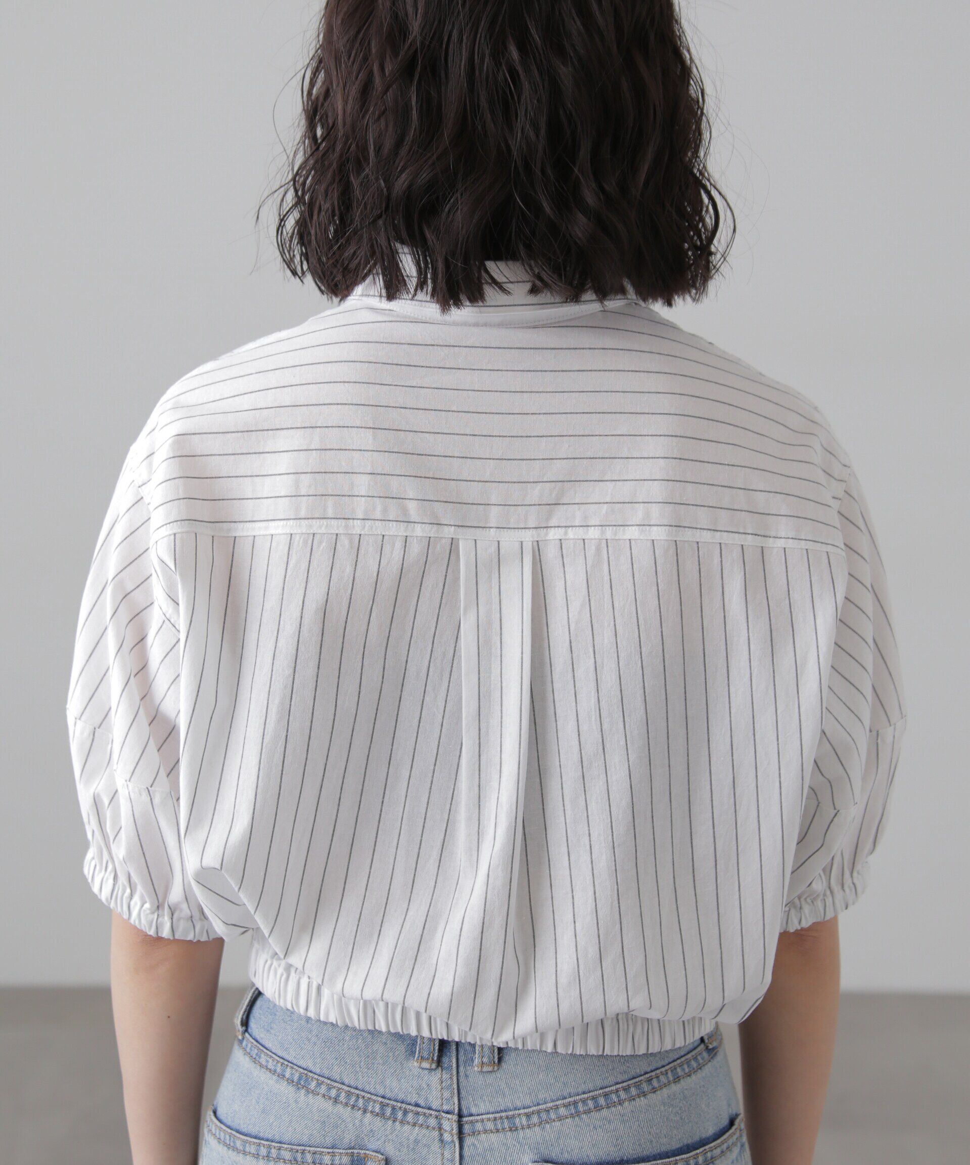  「裾ドロスト半袖ブラウス」|シャツ・ブラウス|