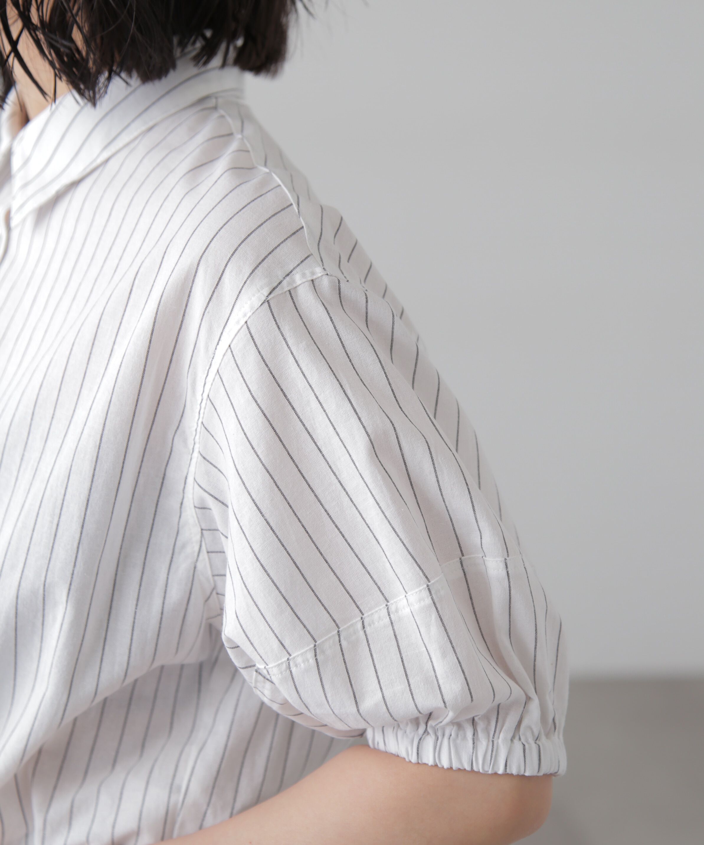  「裾ドロスト半袖ブラウス」|シャツ・ブラウス|