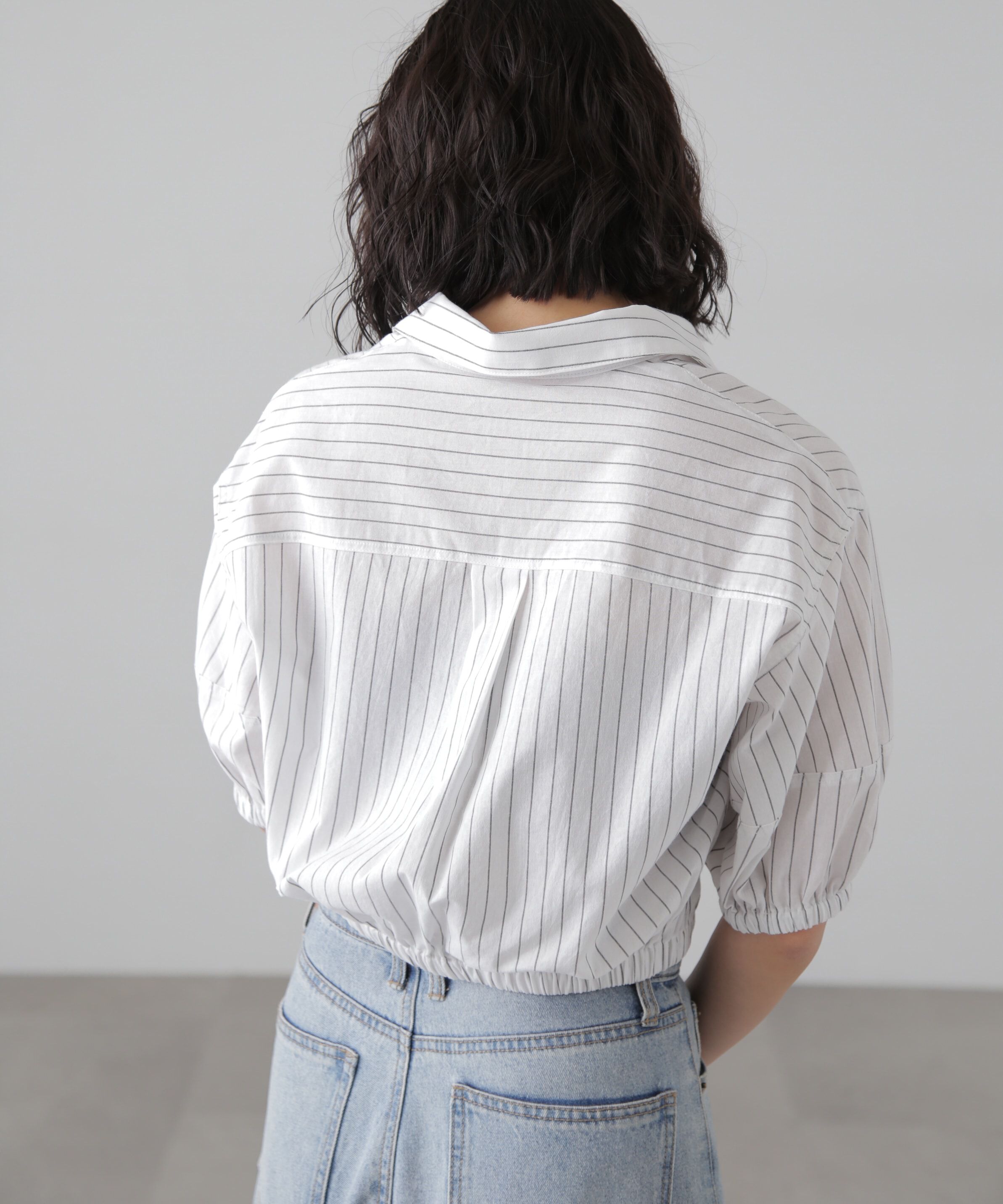  「裾ドロスト半袖ブラウス」|シャツ・ブラウス|