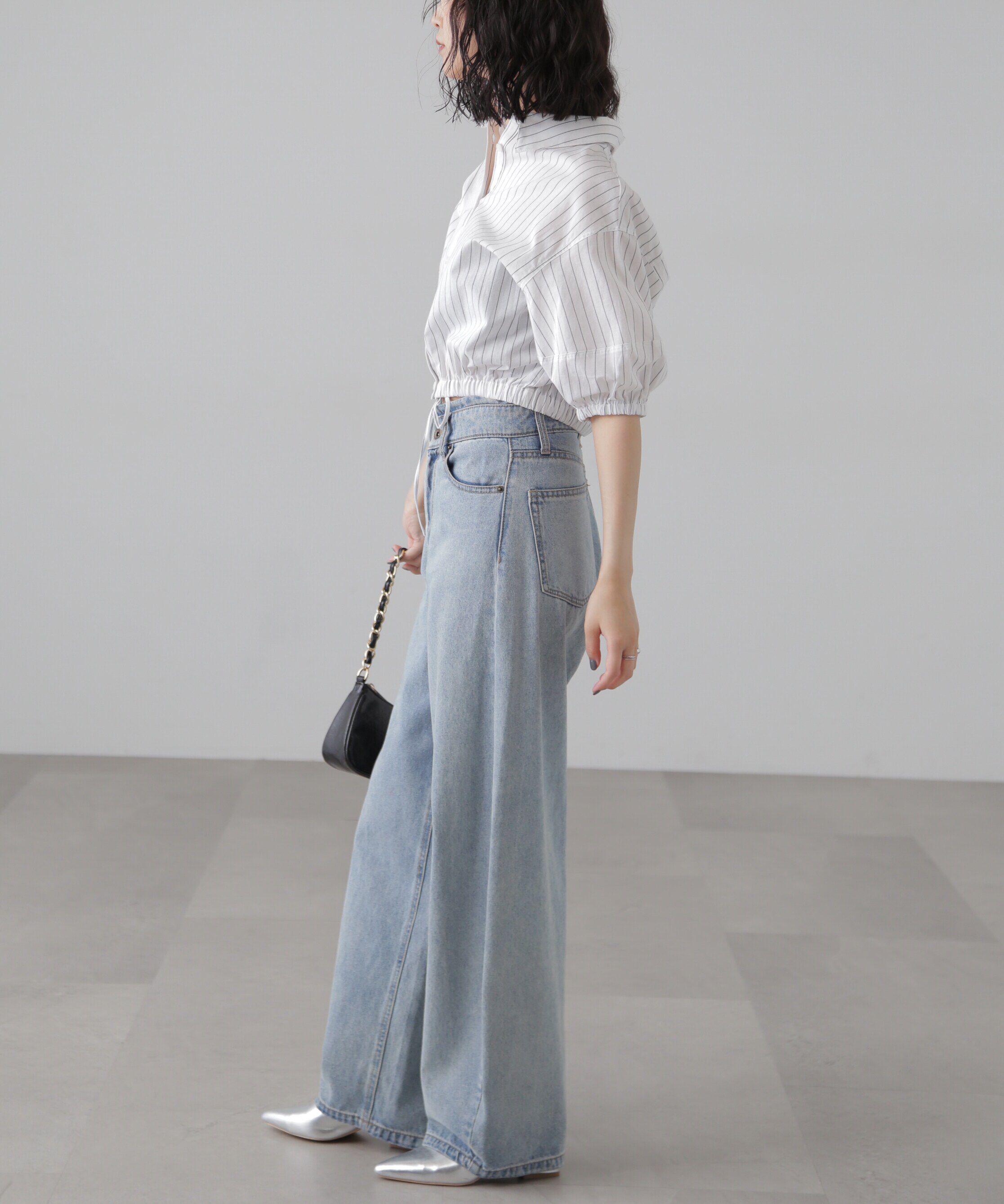  「裾ドロスト半袖ブラウス」|シャツ・ブラウス|